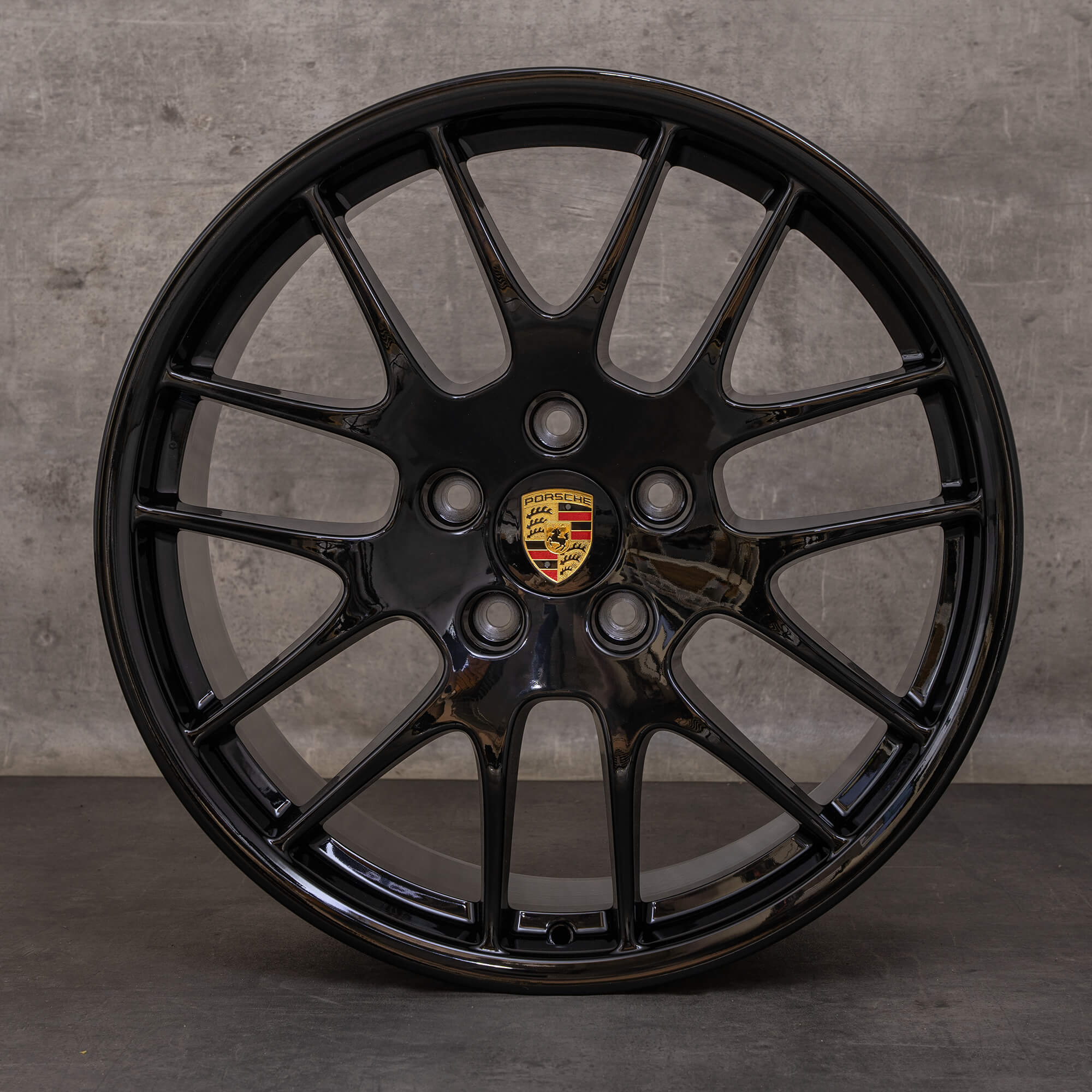 Alkuperäiset Porsche Panamera 970 talvirenkaat 20 tuuman vanteet 97036217808 97036219007 RS Spyder musta kiiltävästi