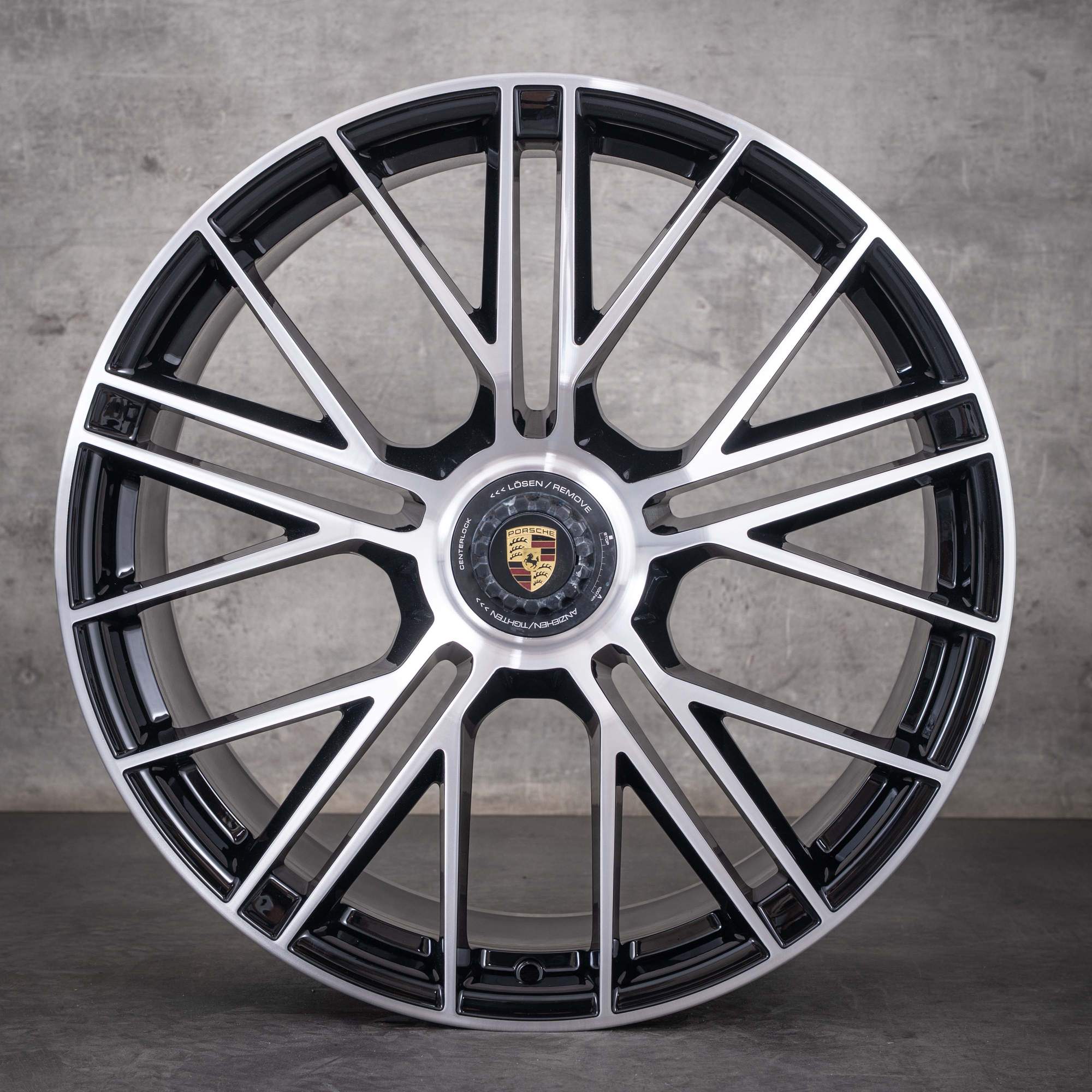 Alkuperäiset Porsche Panamera -vanteet 21 tuumaa 976 G3 Turbo S GTS 976601025T 976698025B diamond cut mustat UUDET