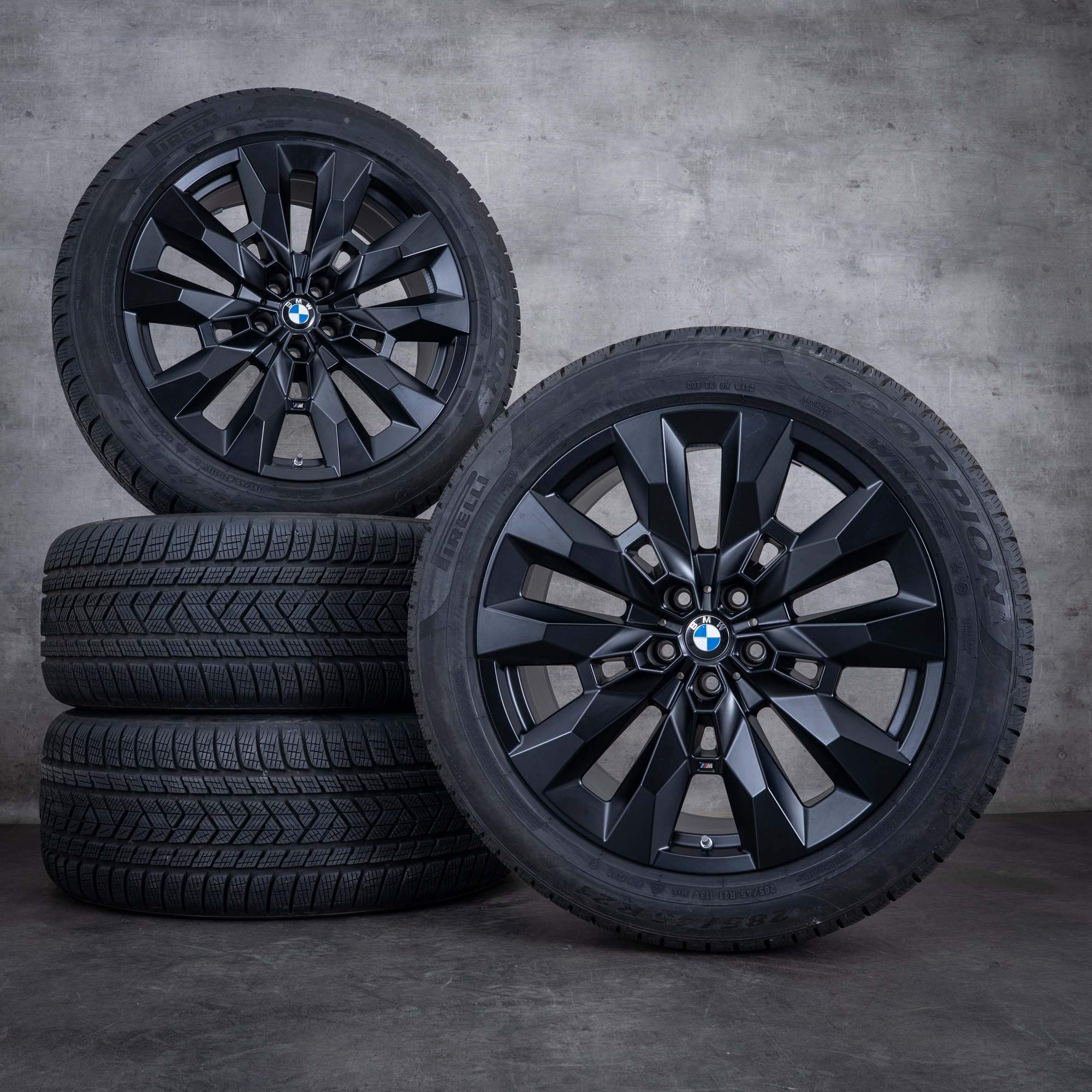 Original BMW XM Winterräder 21 Zoll G09 Felgen Styling 917 M 5A6DE91  schwarz matt