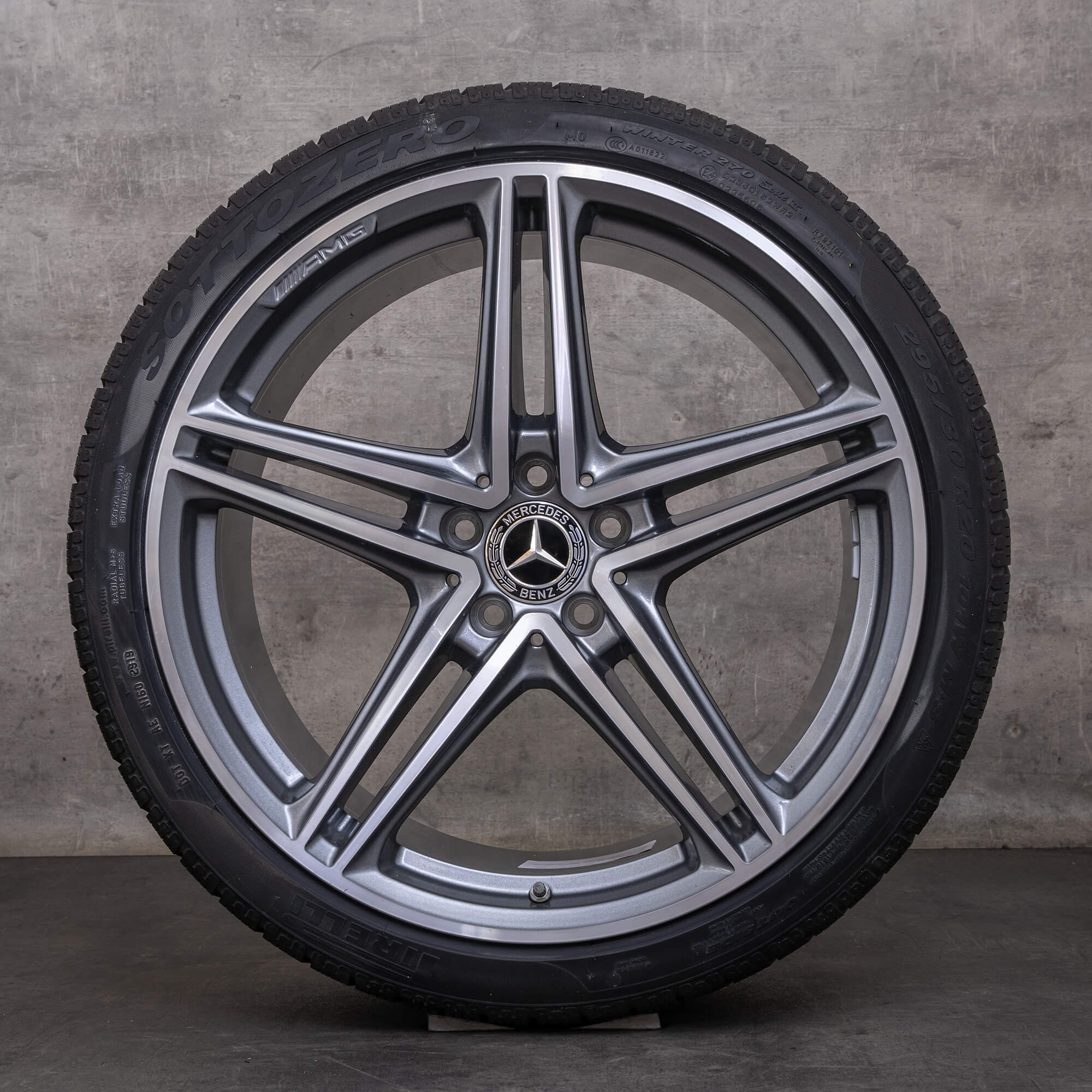 Alkuperäiset Mercedes Benz AMG GT talvirenkaat 19 20 tuuman R190 vanteet A1904011800 A1904012200 himalajanharmaa Kiillotettu