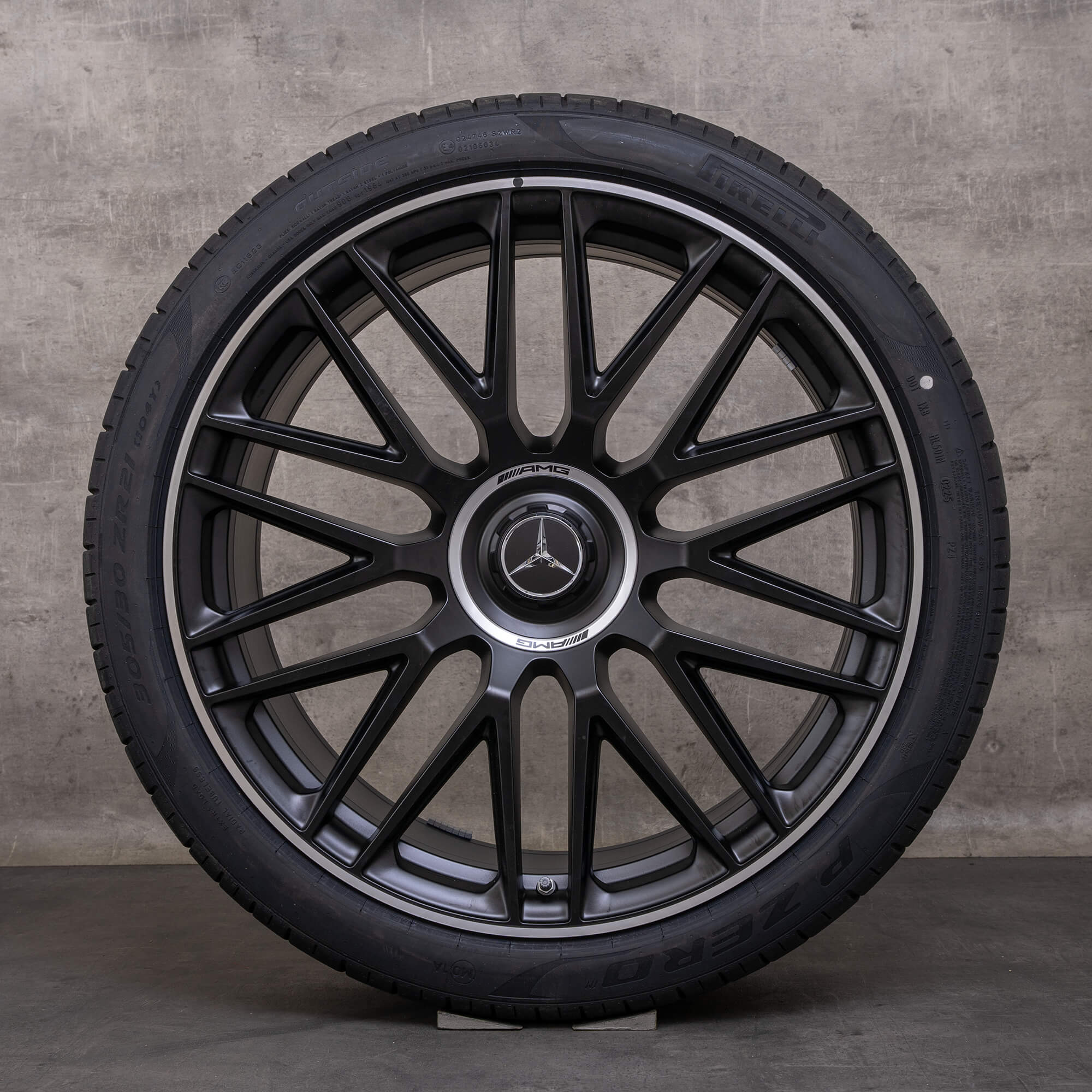 Oryginał Mercedes Benz AMG GT 43 felgi 21 cali C192 koła letnie A2324012900 A1924010600 czarny mat polerowane NOWOŚĆ