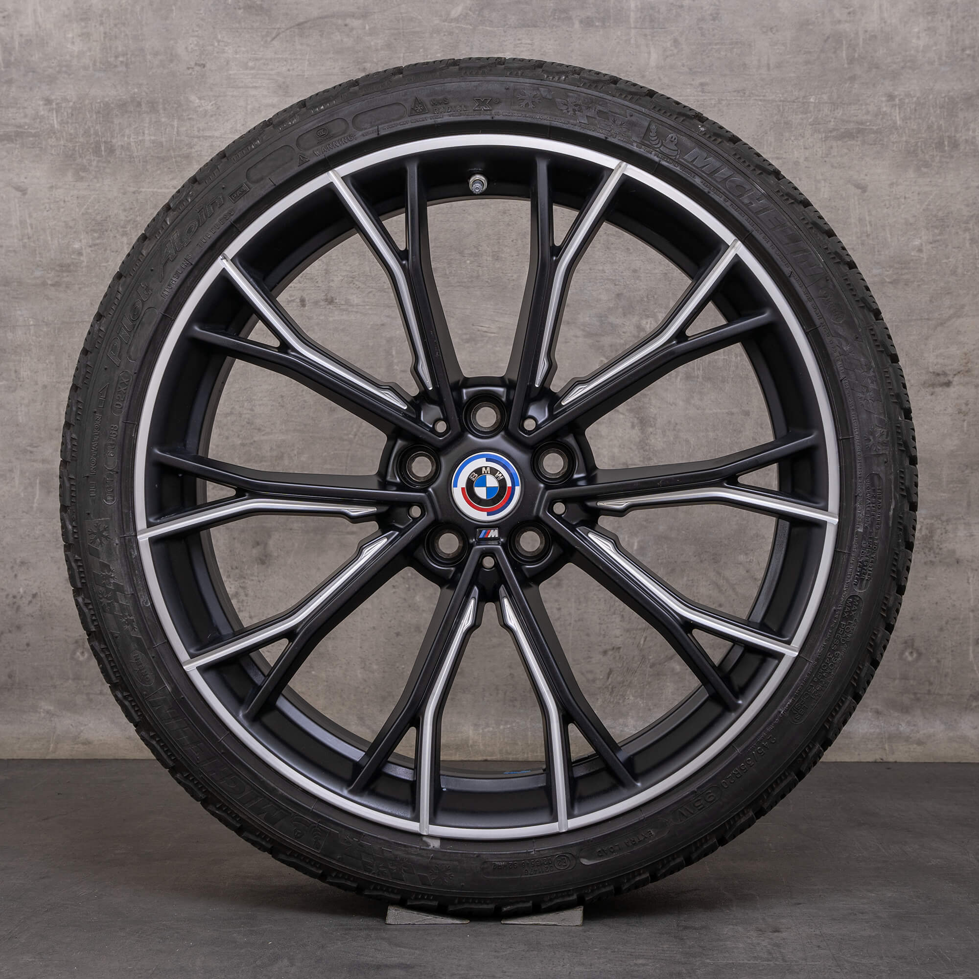 Original BMW 5-serie fälgar 20 tum G30 G31 Summerrder Styling 669 M 6873943 6874445 svart siden matt blank svarvad
