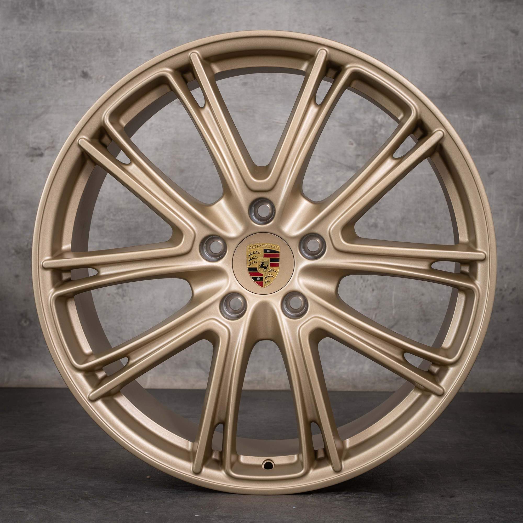 Originale Porsche Panamera-fælge 21 tommer 971 Exclusiv Design 971601025M 971601025N aurum mat NY