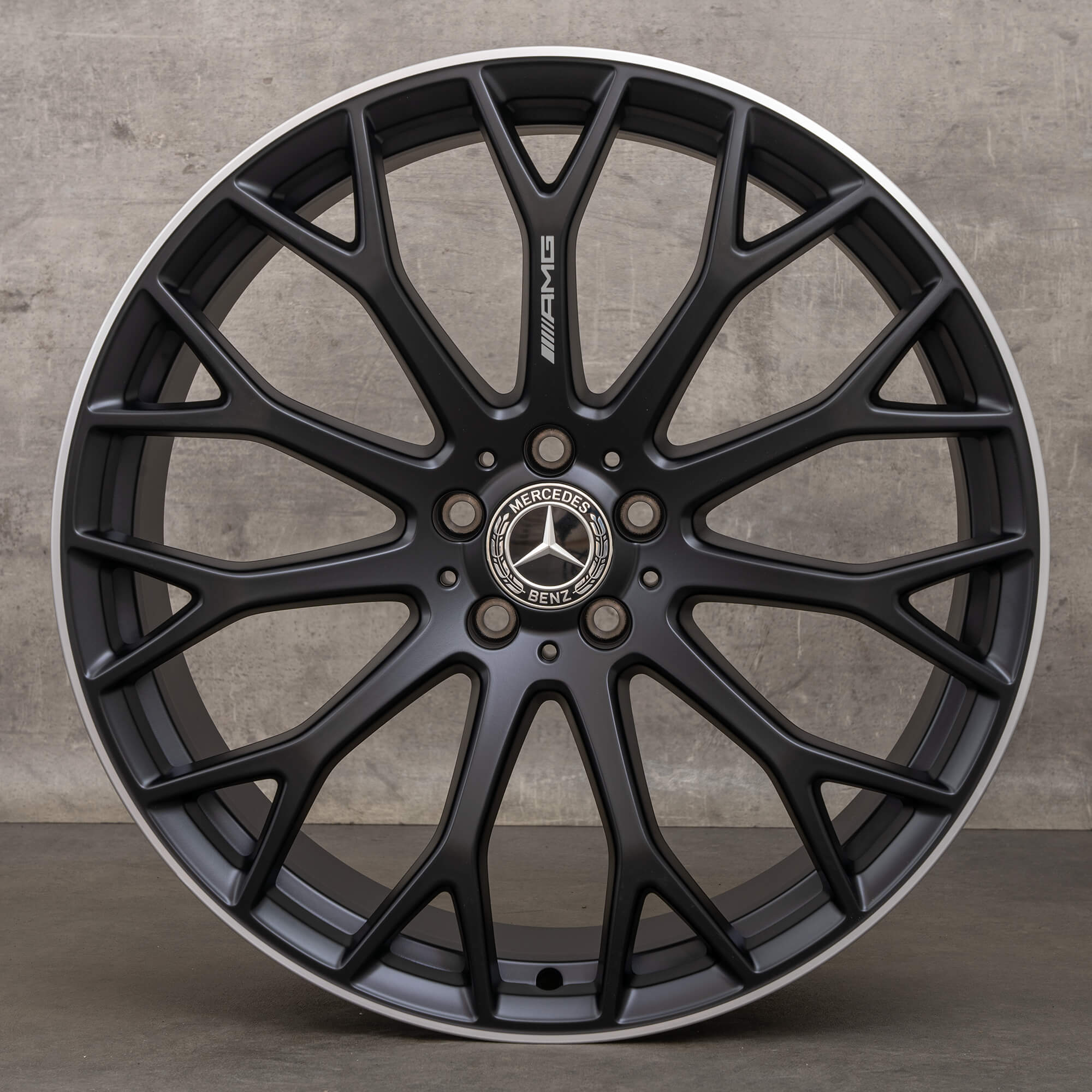 Original Mercedes Benz AMG SL Felgen 21 Zoll R232 Alufelgen A2324012700 A2324012800 schwarz seidenmatt glanzgedreht NEU