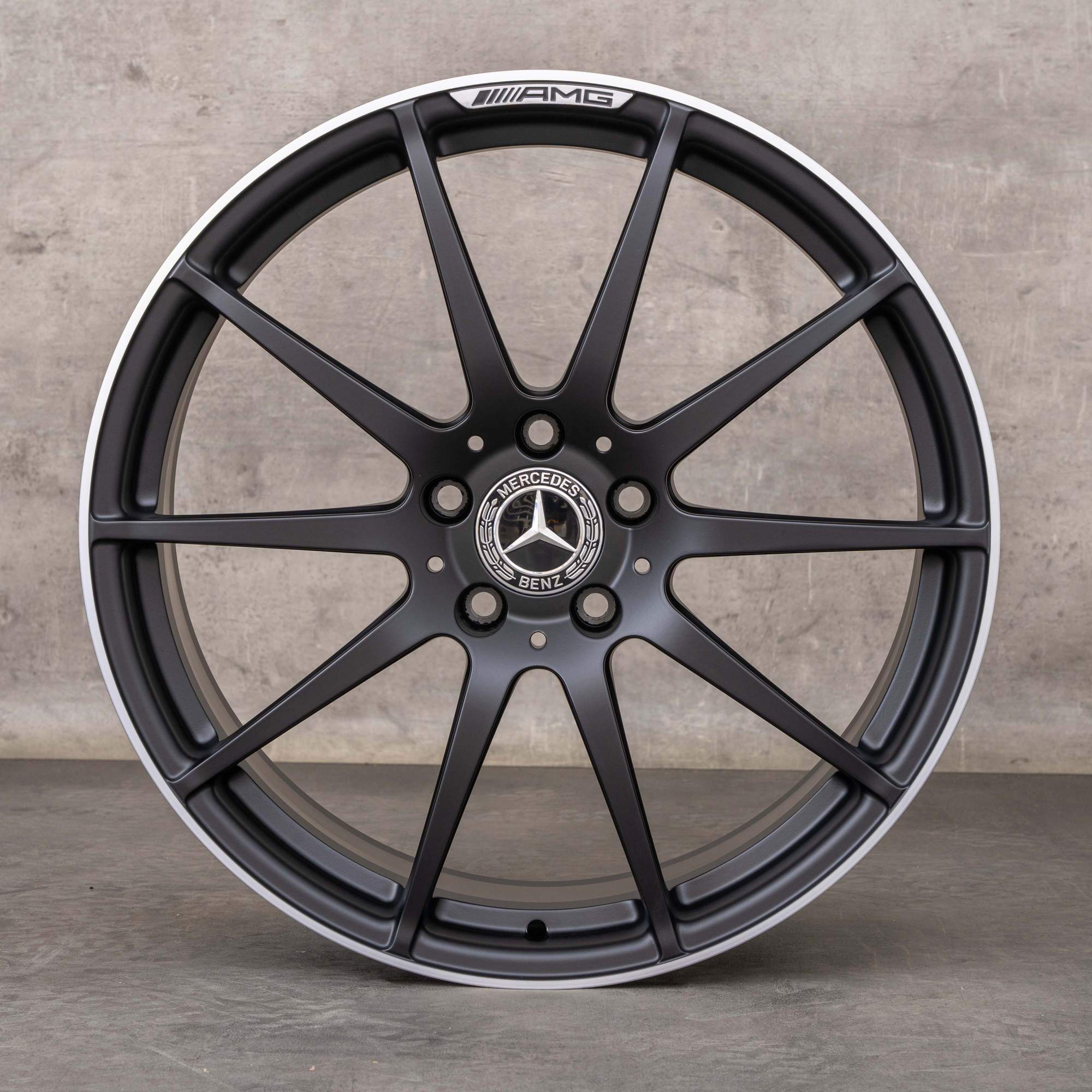 Originele Mercedes Benz AMG GT velgen 19 inch C190 R190 A1904011100 A1904011200 zwart mat gepolijst