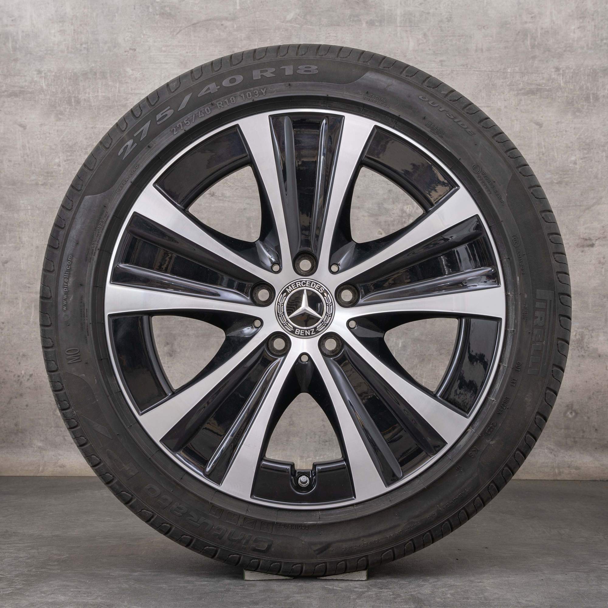 Original Mercedes Benz E-Klasse Felgen 18 Zoll W213 S213 C238 A238 Sommerräder A2134013700 A2134015300 schwarz glanzgedreht