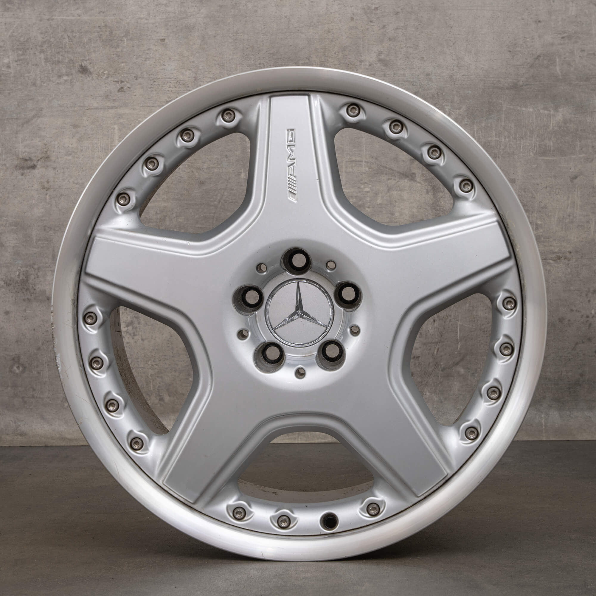 Original AMG Mercedes M-Klasse ML W163 19 Zoll Felgen A1634000302 silber