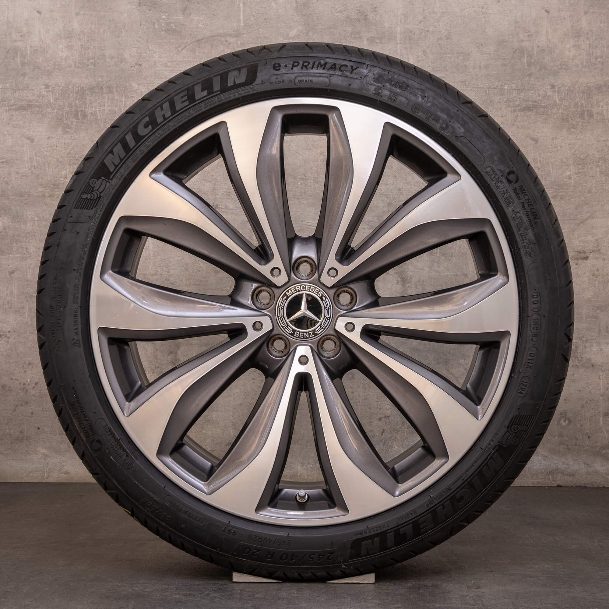 Orijinal Mercedes Benz E-Serisi jantlar 20 inç X213 All Terrain yaz jant lastik A2534012300 A2134014500 himalaya gri parlak tornalı