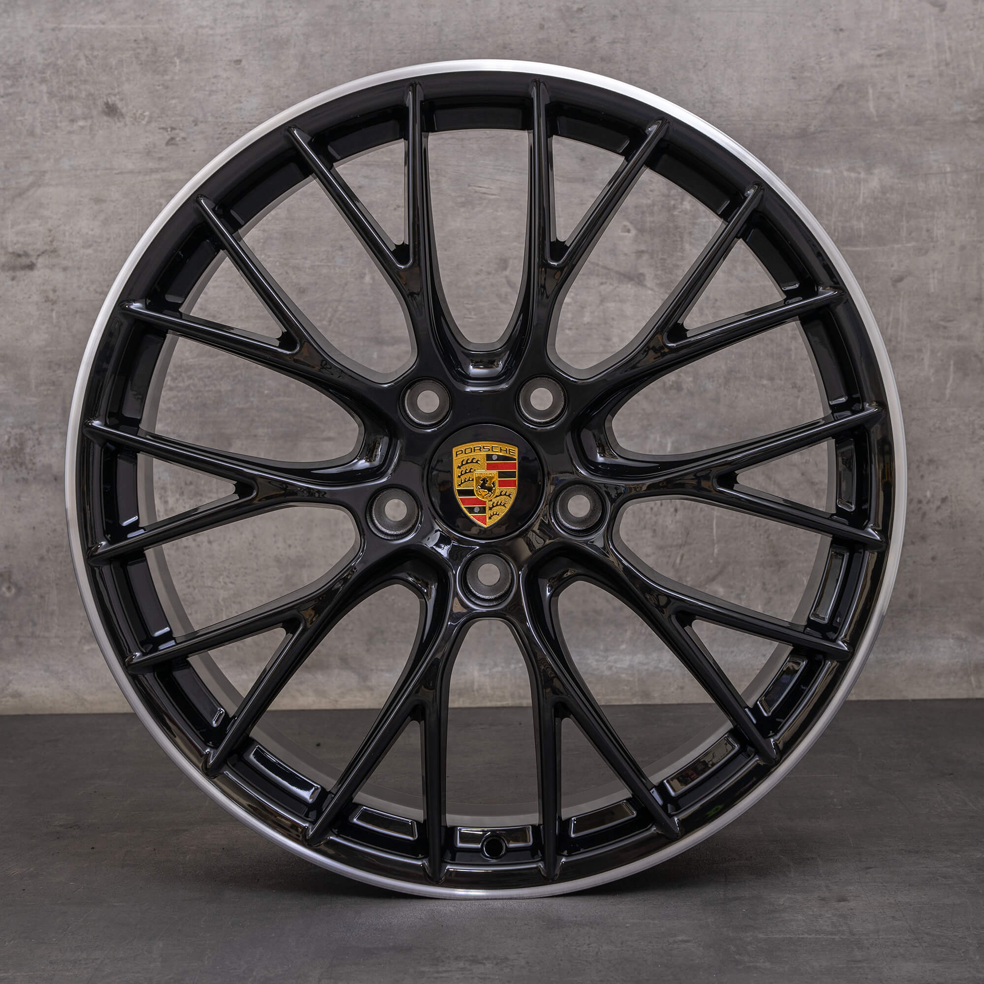 Alkuperäiset Porsche 911 vanteet 20 tuuman 991 II Carrera 4 & 4S 99136271200 99136276005 musta Kiillotettu UUTUUS