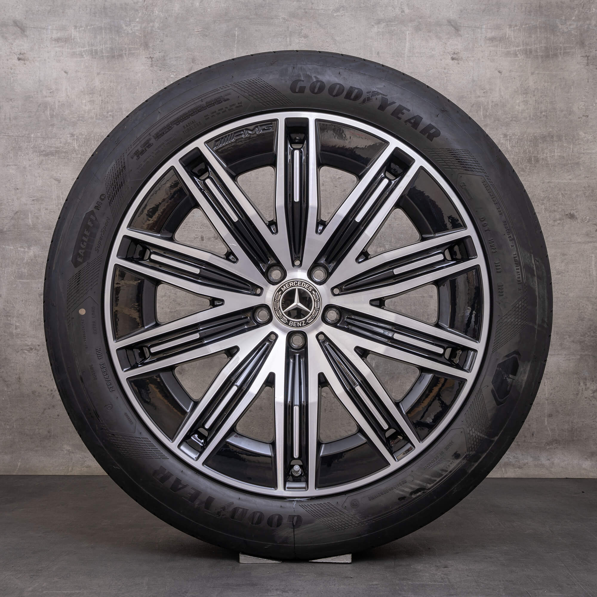 Original Mercedes Benz EQS AMG Felgen 21 Zoll X296 Sommerräder A2964011600 schwarz glanzgedreht