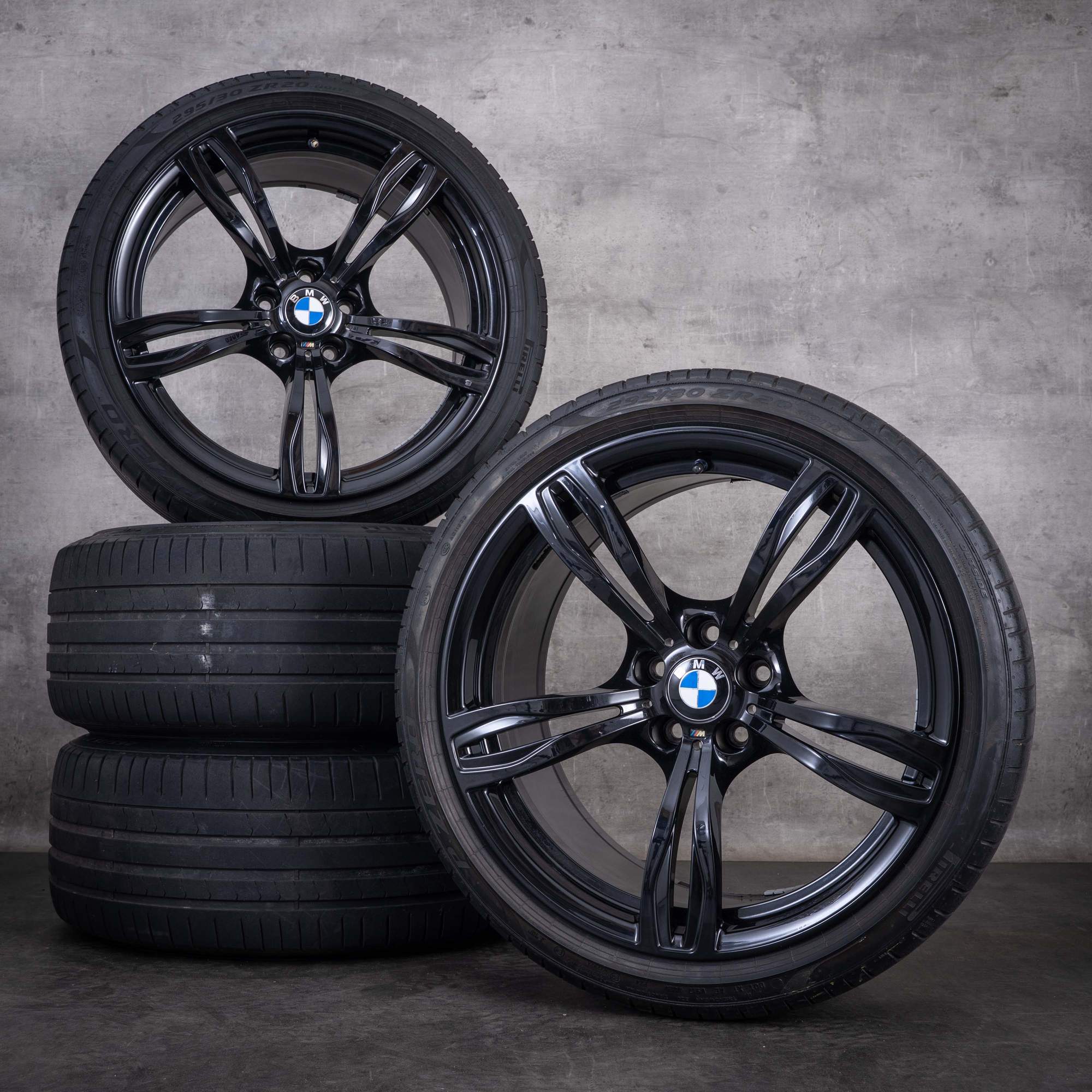 Original BMW M6 Winterräder 20 Zoll F12 F13 Felgen Styling 343 M 2284707 2284708 jet black uni