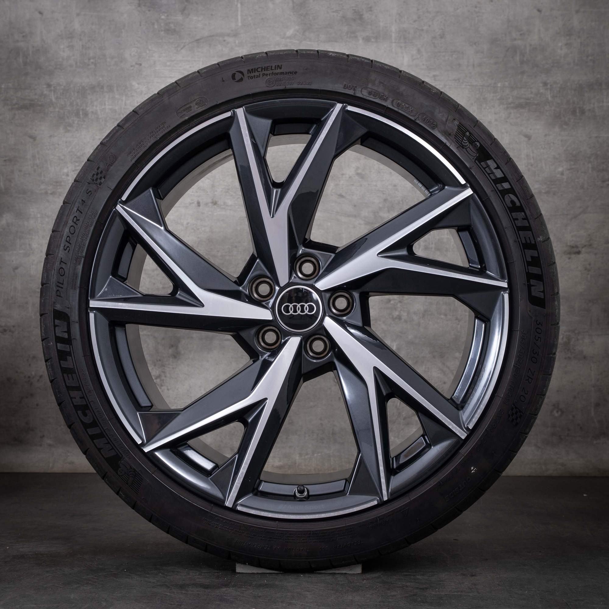 Original Audi R8 Felgen 20 Zoll 4S Evo Design Sommerräder 4S0601025CA 4S0601025CC anthrazit glanzgedreht