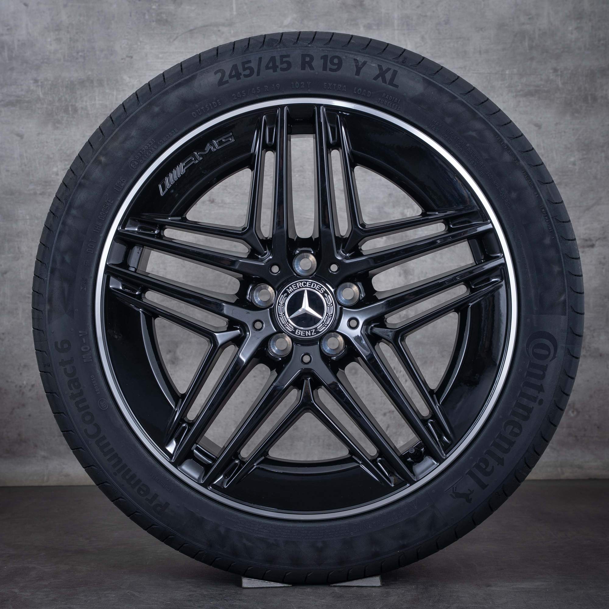 Oryginał Mercedes Benz Klasa V AMG felgi 19 cali W447 opony letnie A4474018000 czarne błyszczące toczone NOWOŚĆ