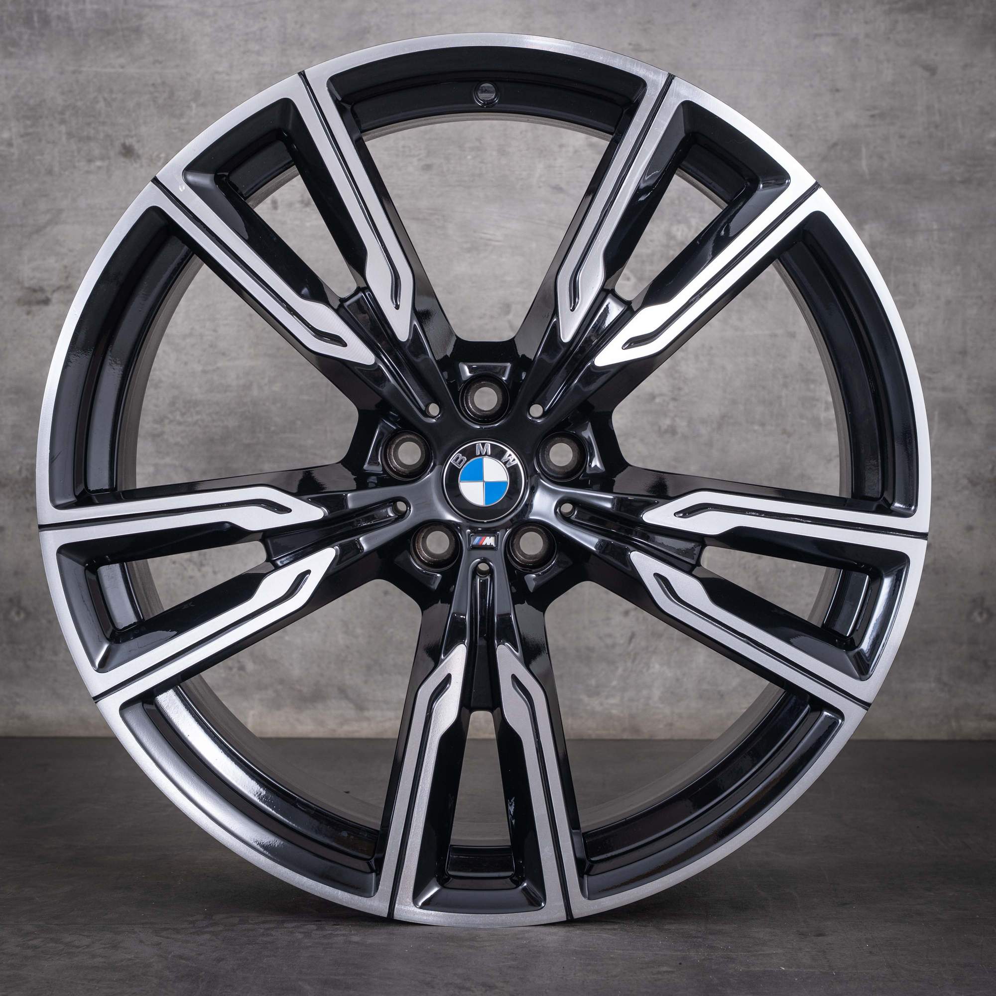 Jantă originală BMW X5 X6 de 22 inci G05 G06 Styling 747 M 8072002 negru diamantate