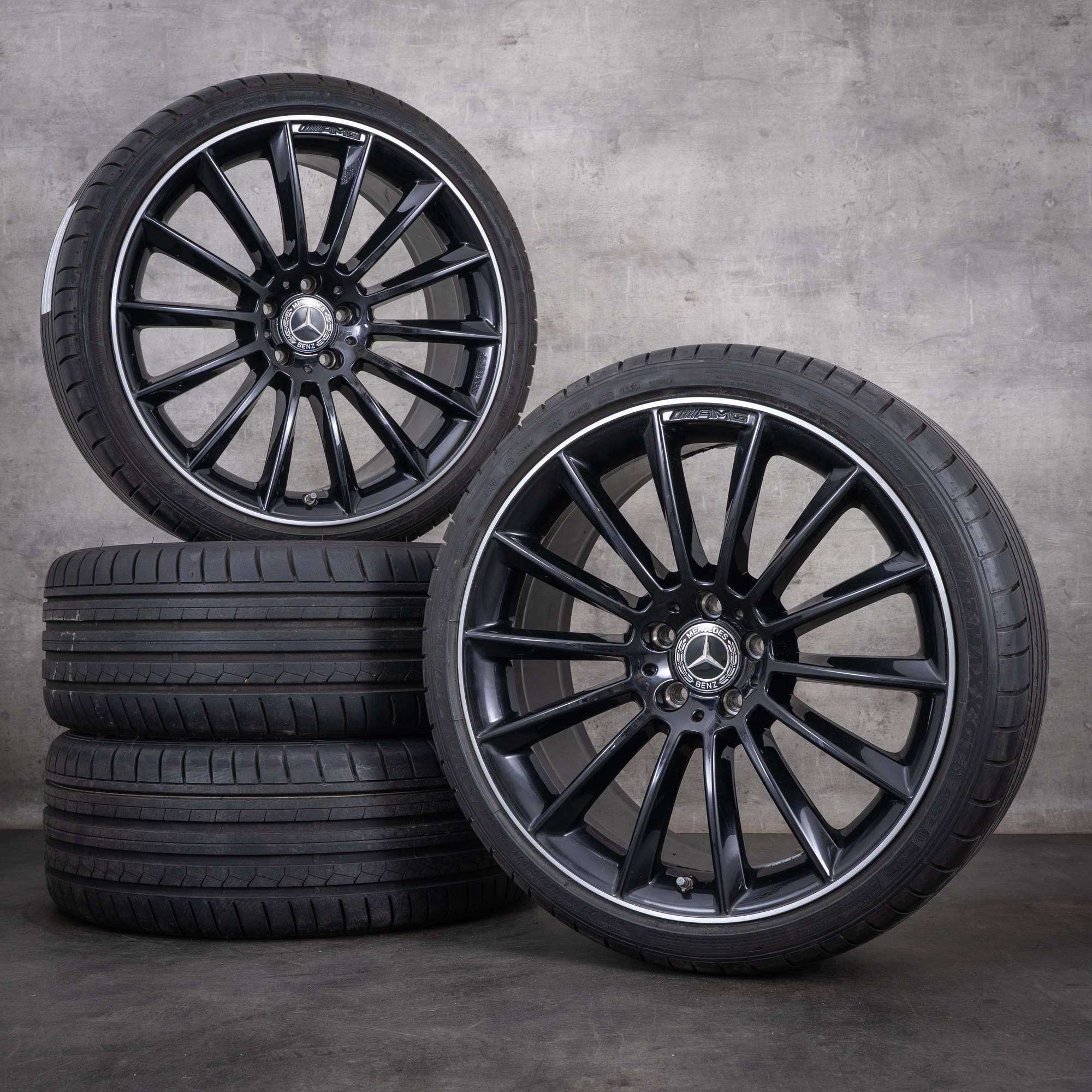 Originální 20palcové disky Mercedes-Benz CLS AMG W257 C257 letní kola A2574011900 A2574012000 černé s diamond cut