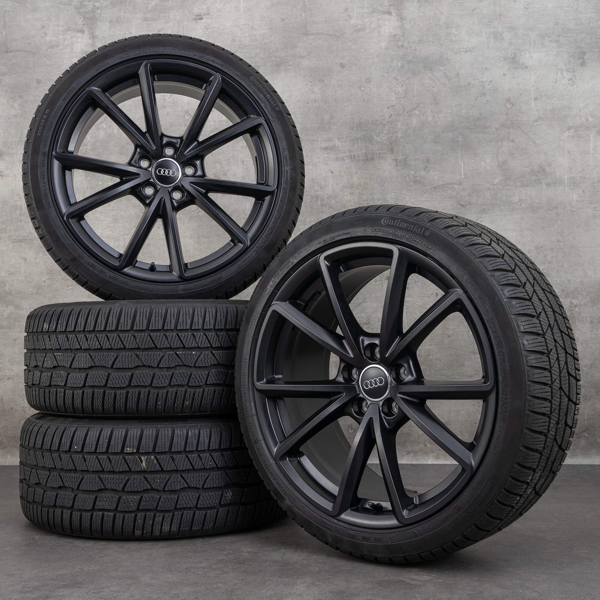OEM Audi A4 S4 wheels 19 inch B8 8K summer 8K0601025CT black matt