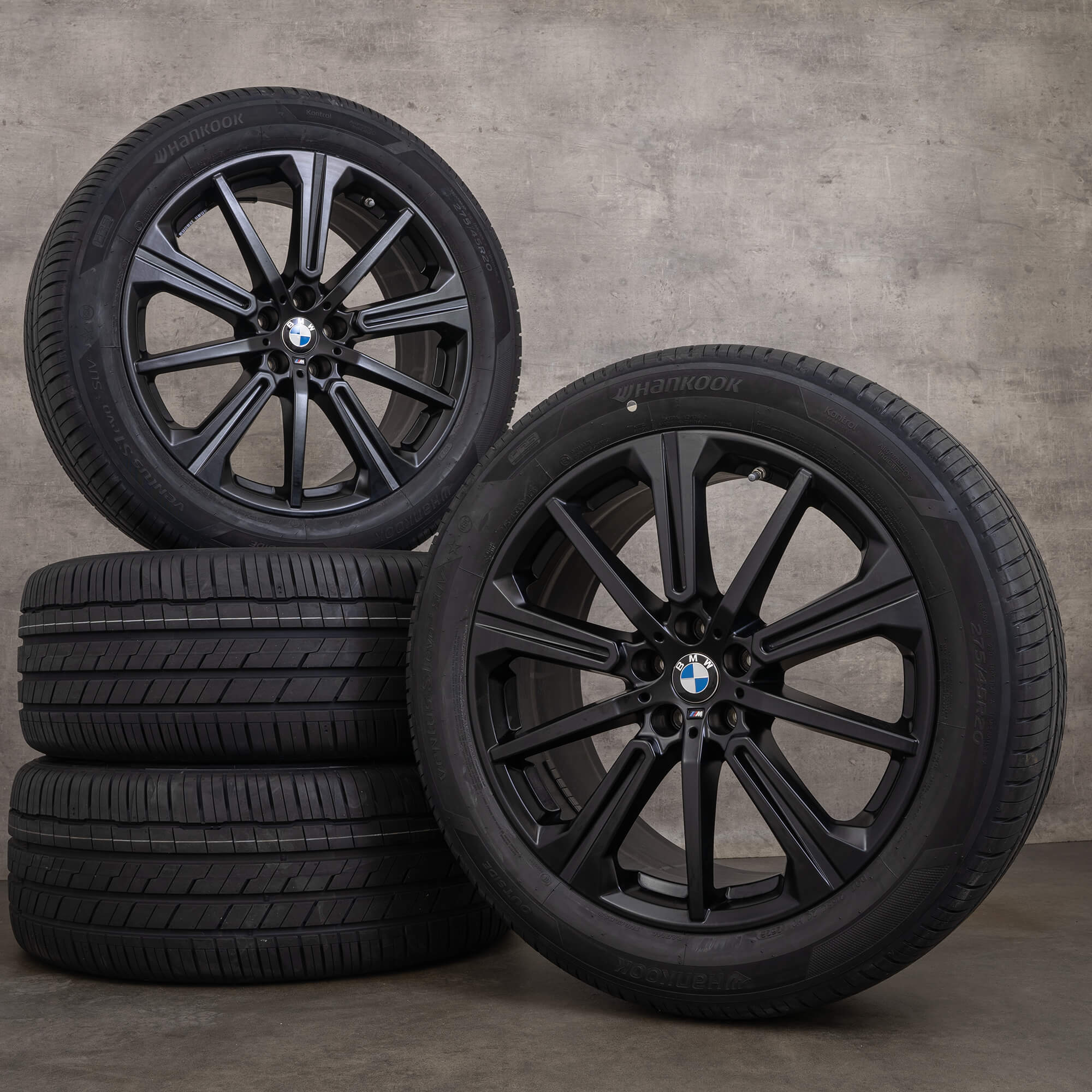 Original BMW X5 G05 X6 G06 20 tums sommarhjul fälgar 748 M 6883765 matt svart