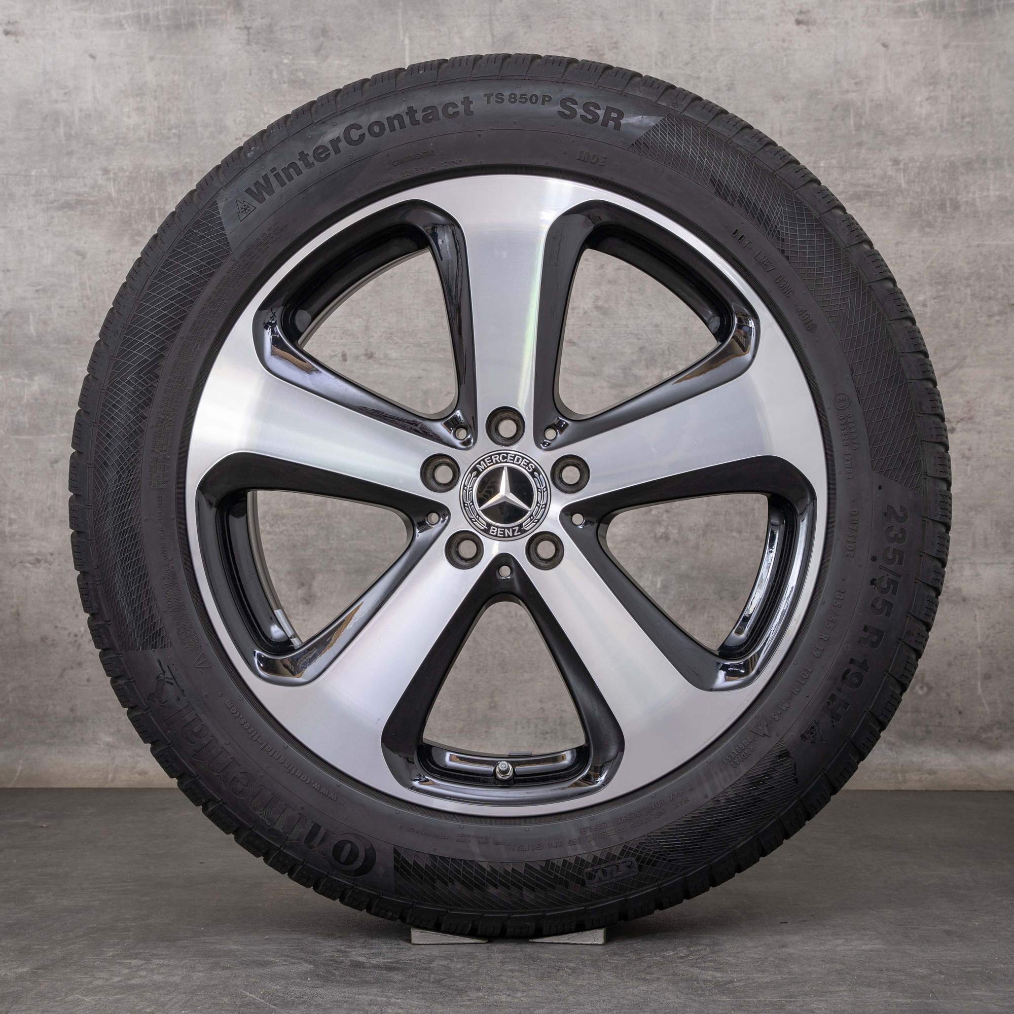 Alkuperäiset Mercedes Benz GLC & 43 AMG talvirenkaat 19 tuuman X253 C253 vanteet A2534011000 musta Kiillotettu