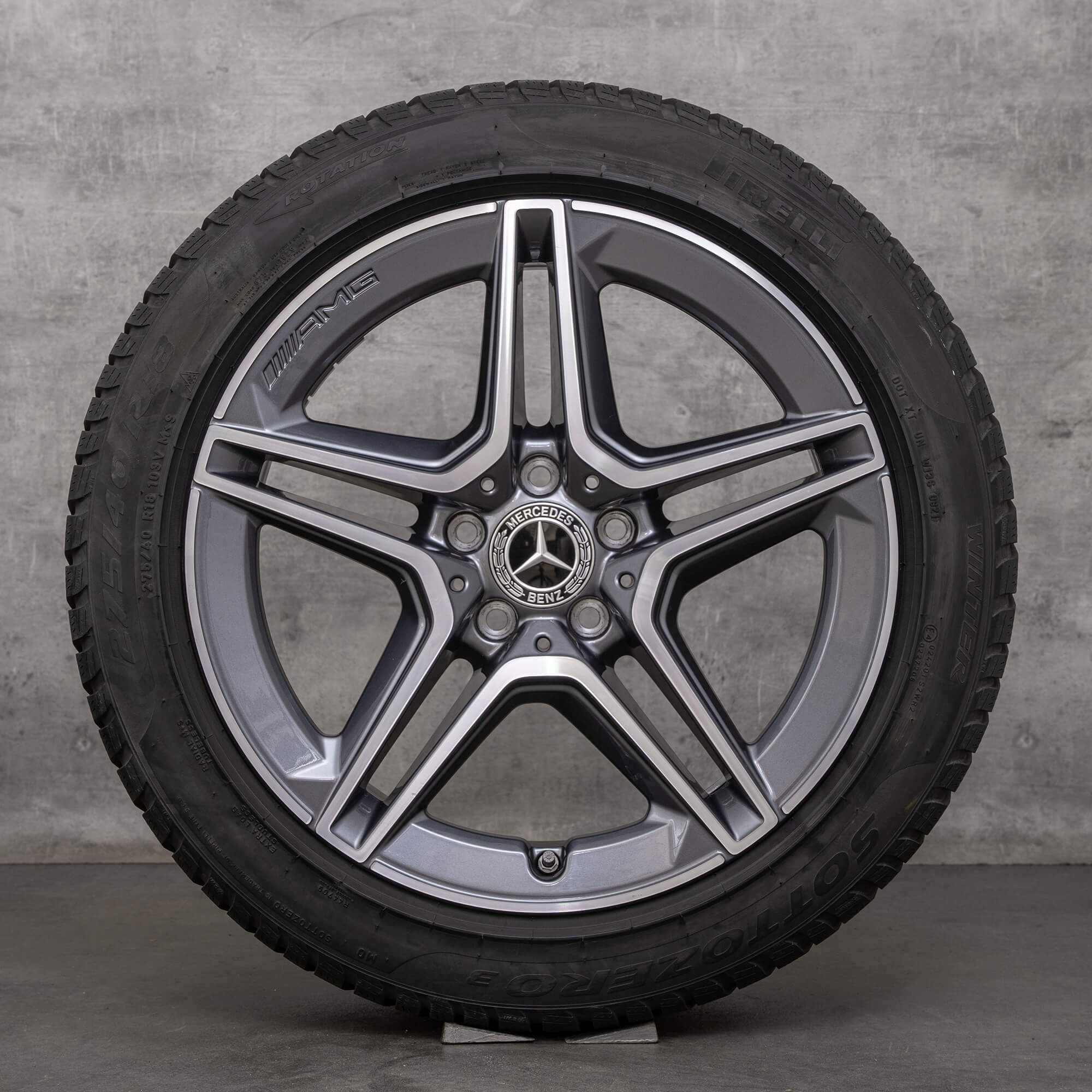 Llantas originales AMG Mercedes Banz Clase E de invierno 18 pulgadas W213 S213 C238 A238 llantas A2134016300 A2134016400 gris himalaya torneado brillante