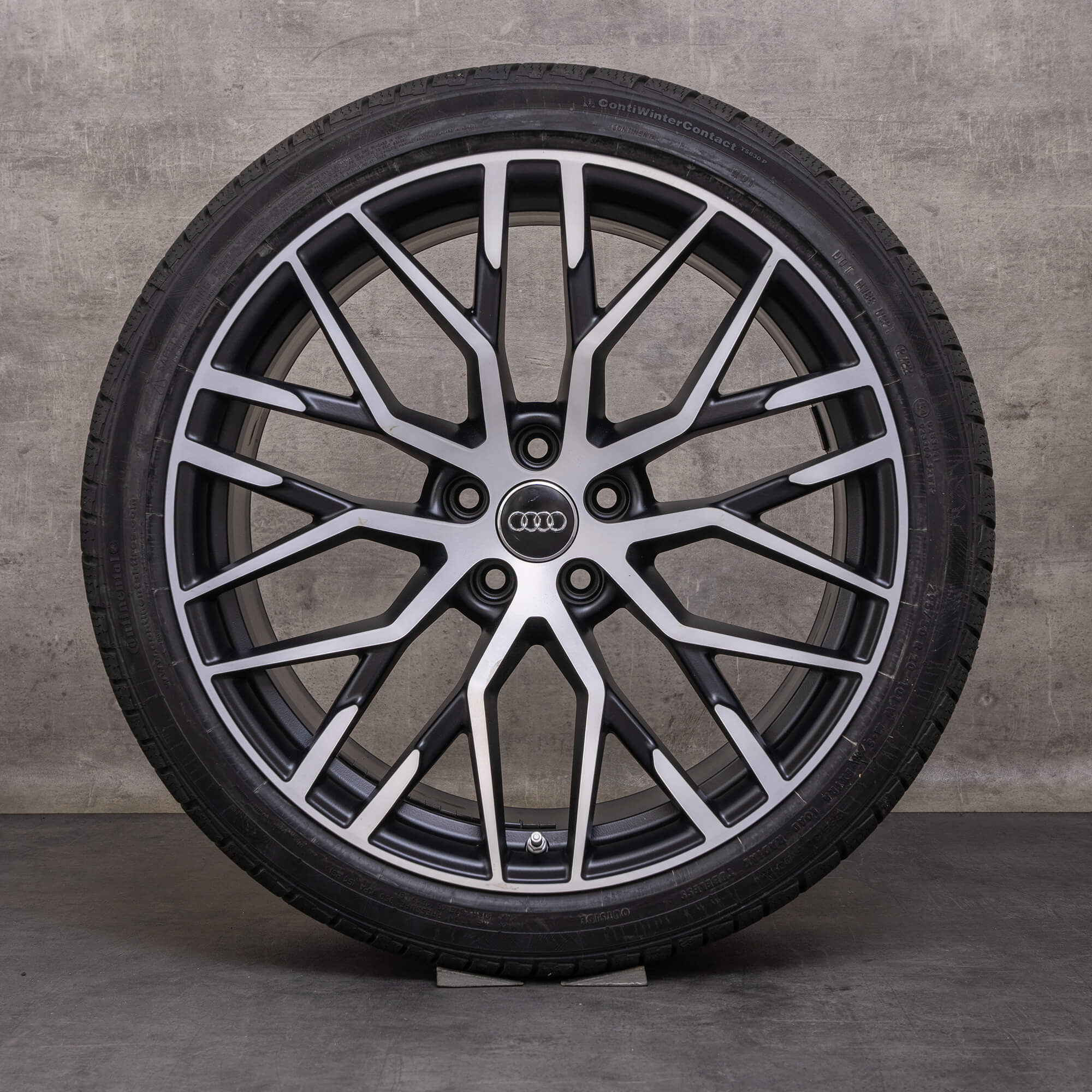 Orijinal Audi R8 kış jantları 20 inç 4S jantlar 4S0601025G siyah mat yüksek parlaklık