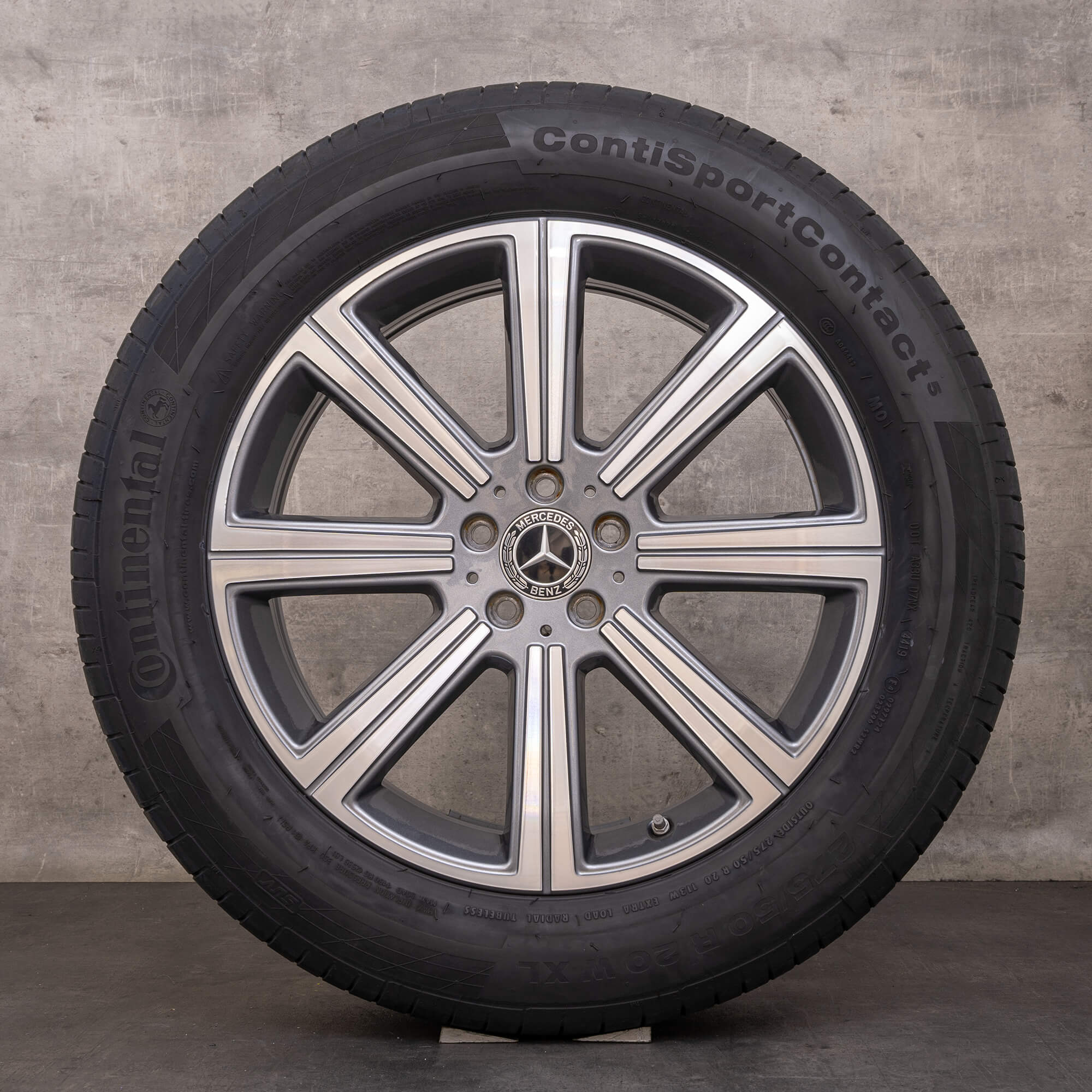Alkuperäiset Mercedes Benz GLS talvirenkaat 20 tuuman X167 vanteet A1674010900 himalajanharmaa Kiillotettu