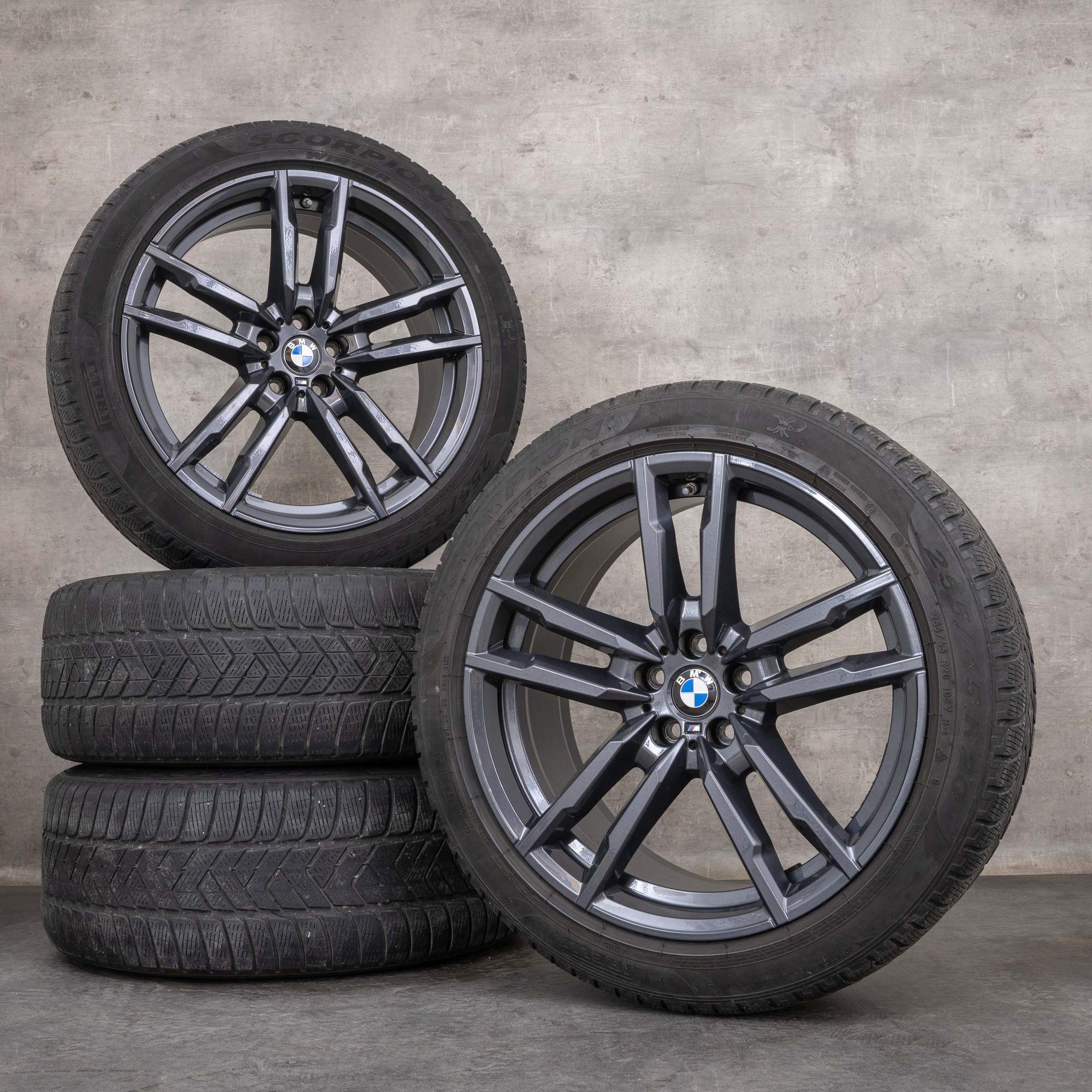 Originali BMW X3M X4M cerchi con gomme invernali 20 pollici F97 F98 auto styling 764 M 8059723 8059724 orbit grey gloss
