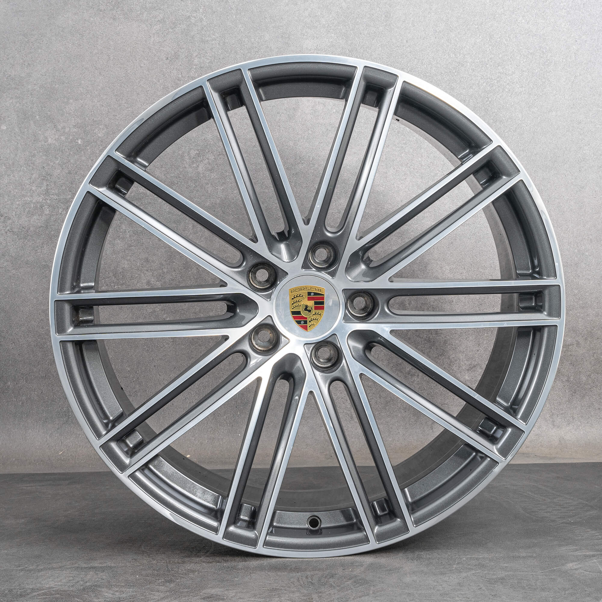 1x Porsche originale 22 pollici Cayenne 9Y0 Turbo IV ruota 9Y0601025BB 10Jx22 ET48