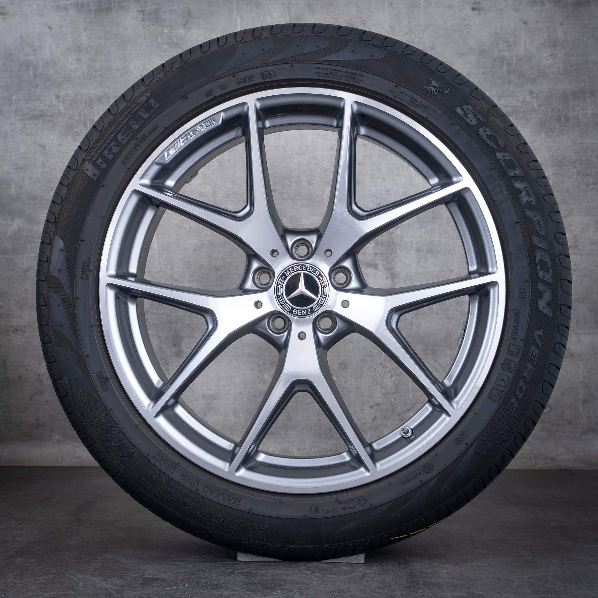 Alkuperäiset Mercedes Benz GLC AMG vanteet 20 tuuman X253 C253 kesäpyörät A2534015500 himalajanharmaa kiillotettu