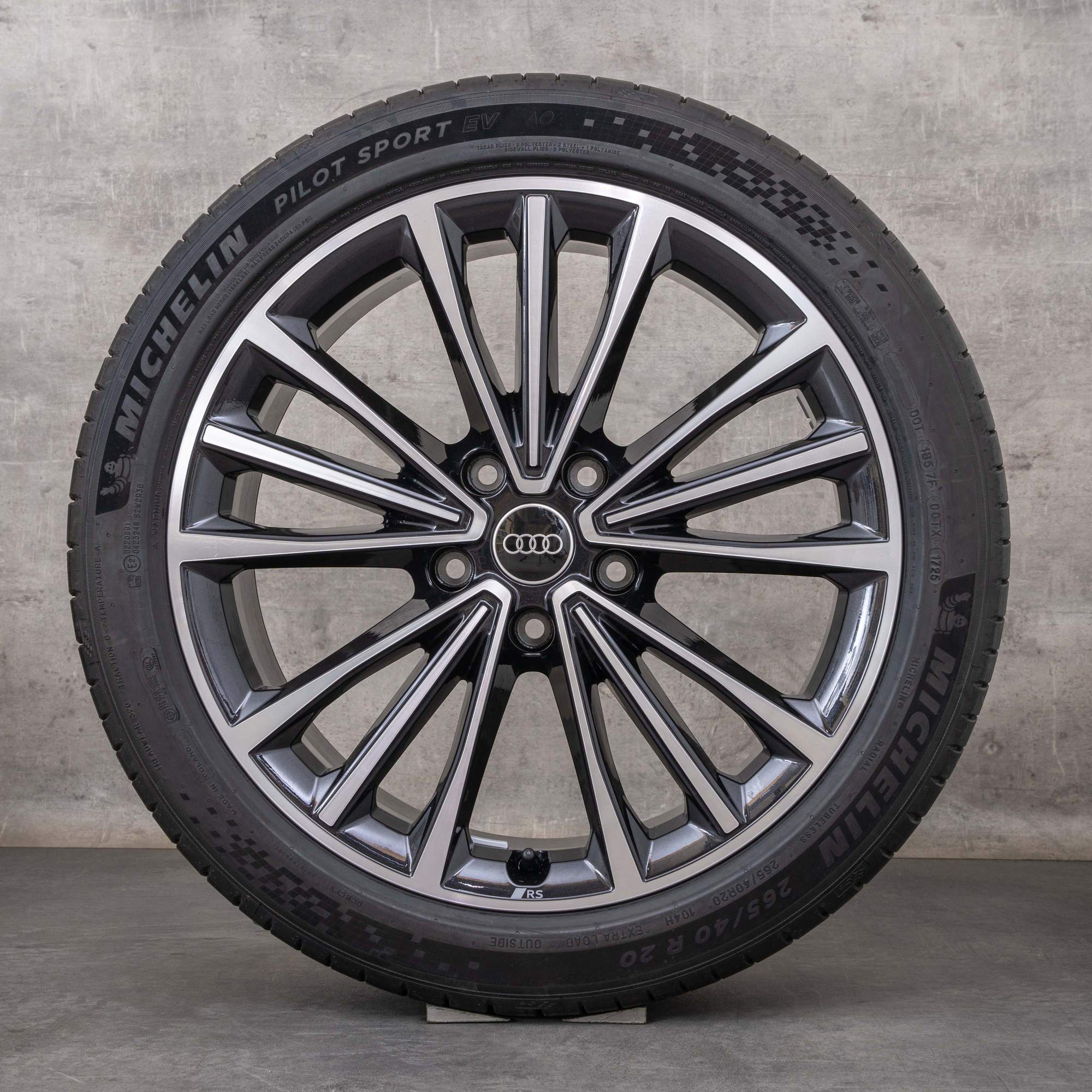 Original Audi e-tron A6 Felgen 20 Zoll GH Sommerräder 85E601025BD 85E601025BE Tripod granit glanzgedreht