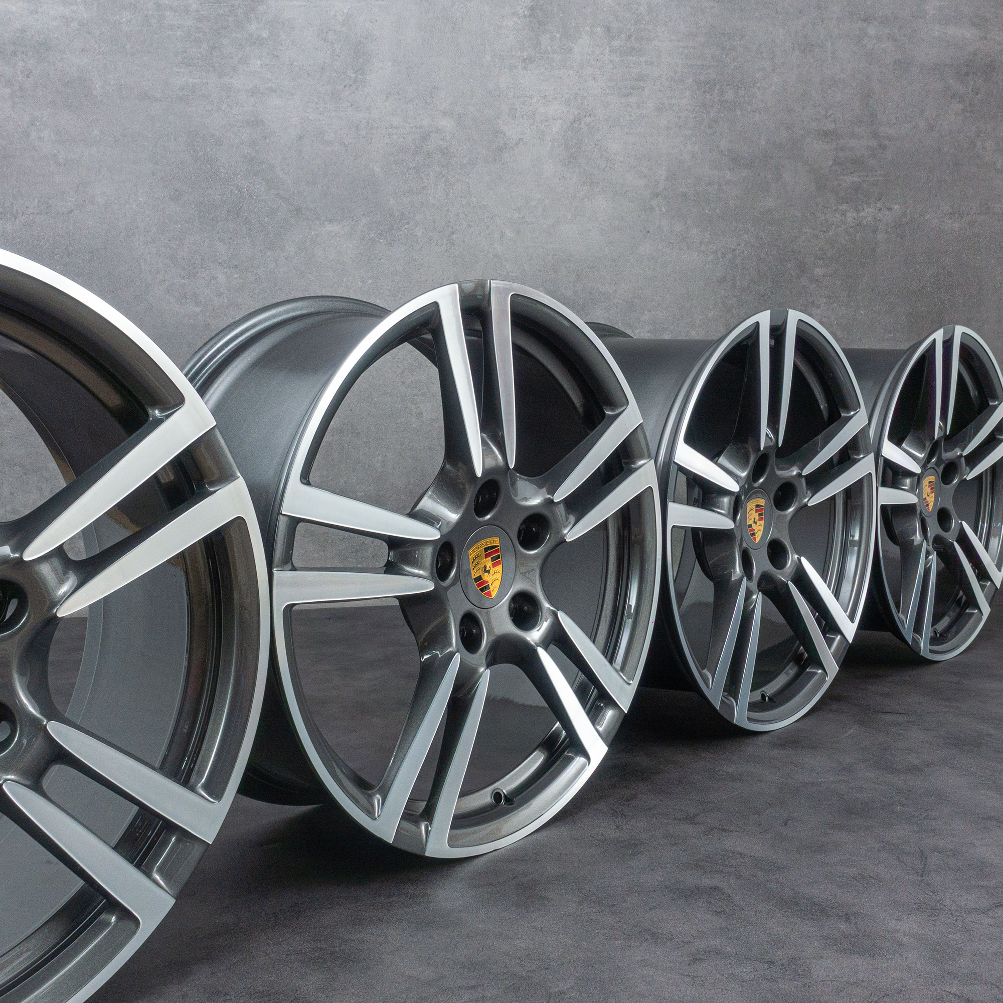 Original Porsche 19 pulgadas Carrera S C2 997 Turbo II llantas 8J ET57 & 11J ET67 Nuevo