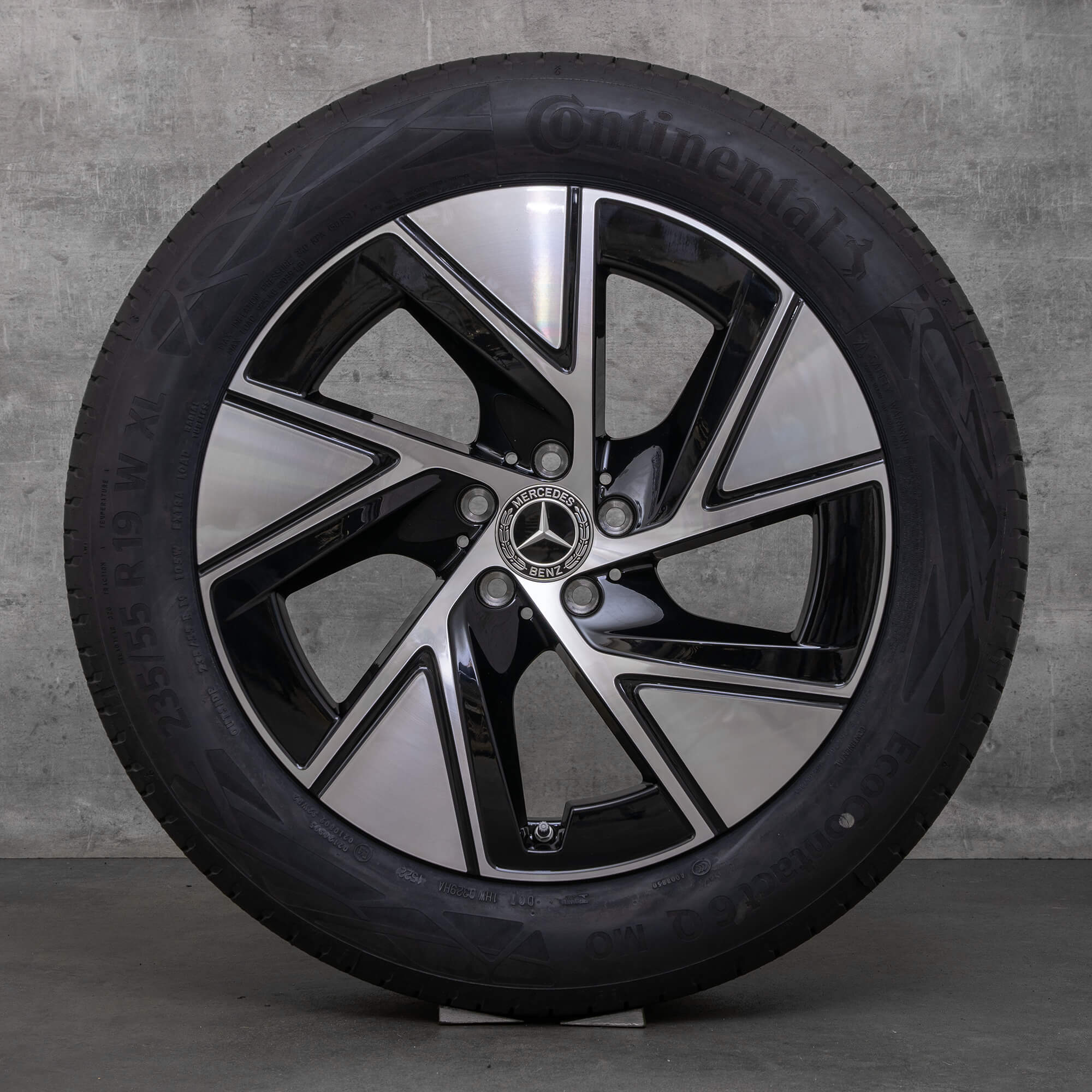 Genuine Mercedes Benz GLC ruote 19 pollici X254 C254 estive A2544015200 A2544014200 nero lucido girato NUOVO