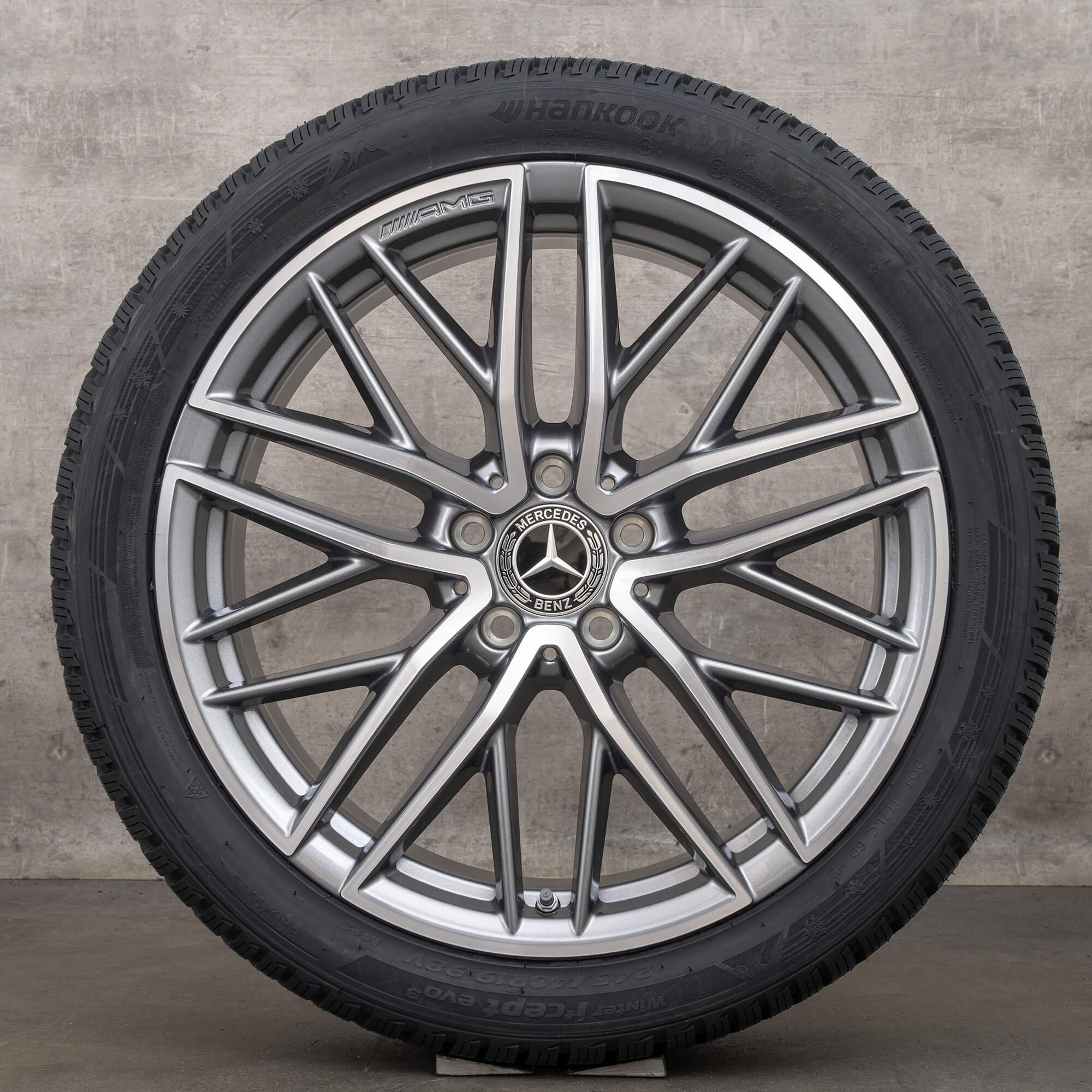 Llantas originales AMG Mercedes Benz Clase C C43 de 19 pulgadas W206 S206 invierno A2064012300 A2064012400 Neumáticos NUEVO