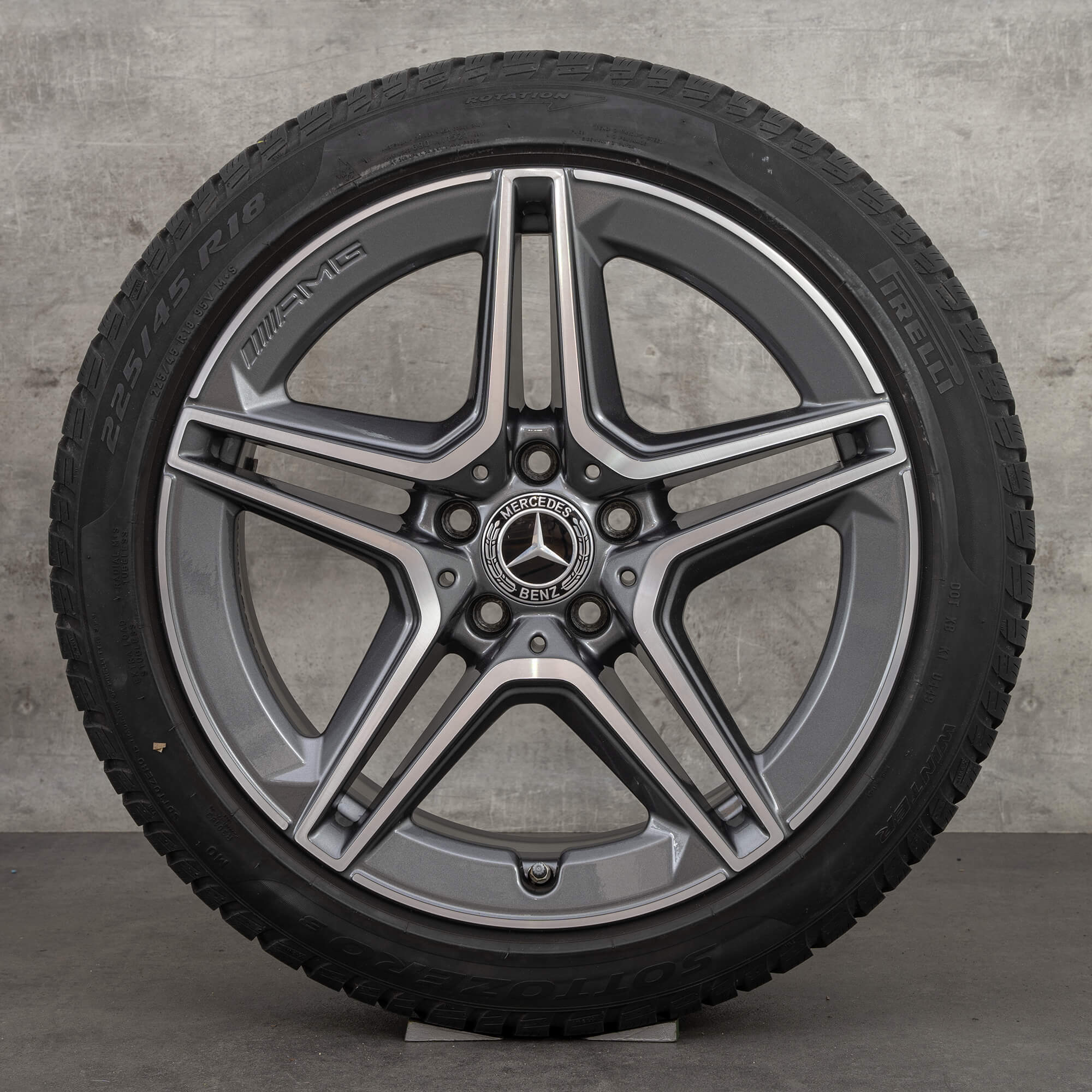 Mercedes 18 inch velgen C-Klasse C43 AMG W205 C450 Sport OEM wintervelgen