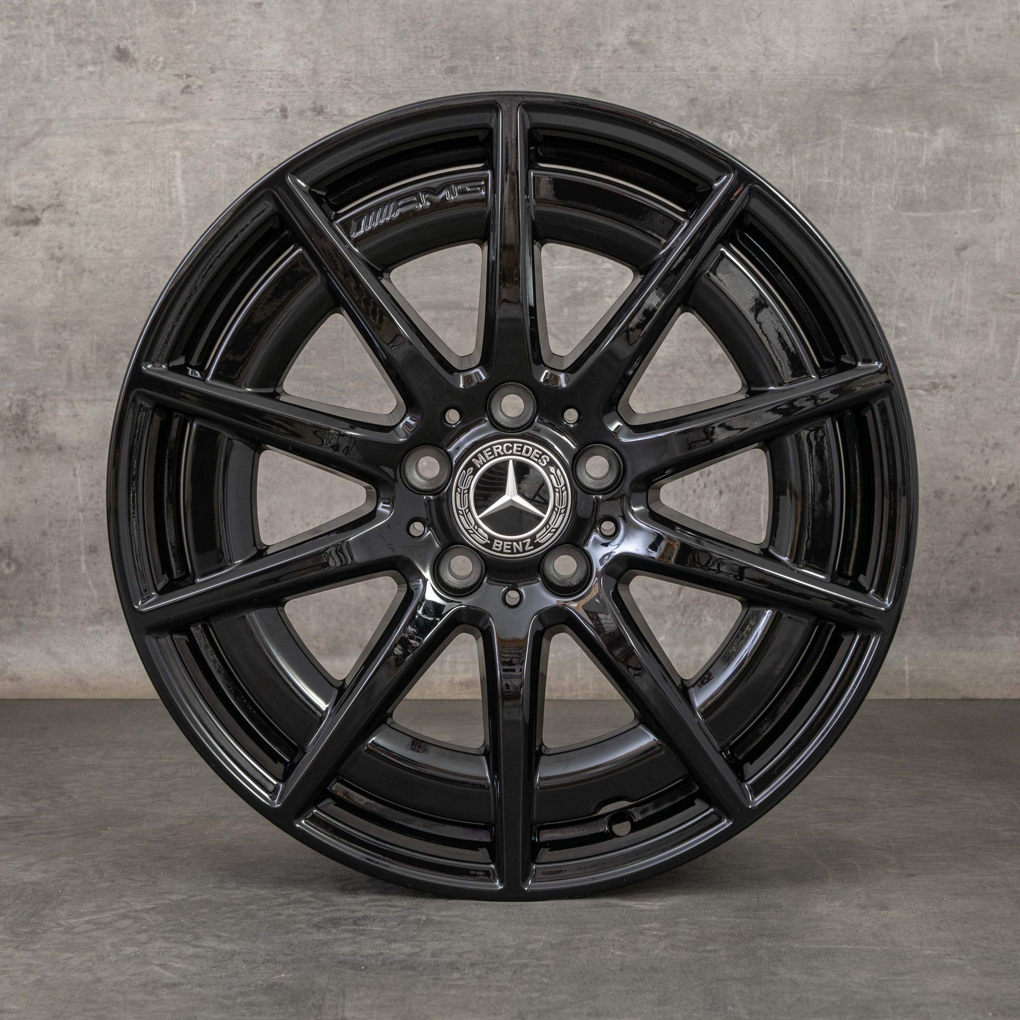 Alkuperäiset Mercedes Benz C-sarja C43 AMG vanteet 18 tuuman W206 S206 A2064012100 musta kiiltävä