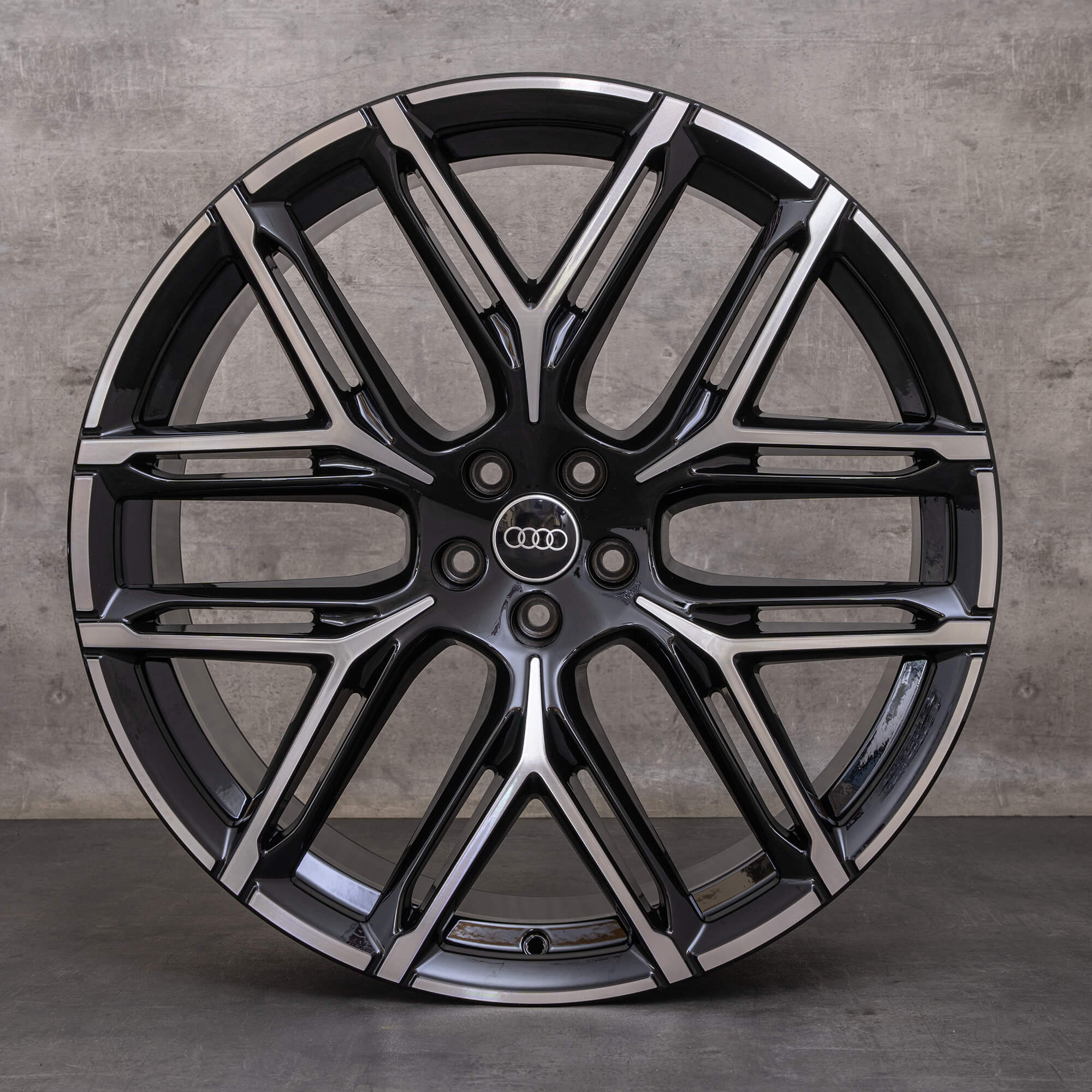 Jantes Audi RS Q8 jantes de alumínio 4M8 23 polegadas 4M8601025BJ preto polido