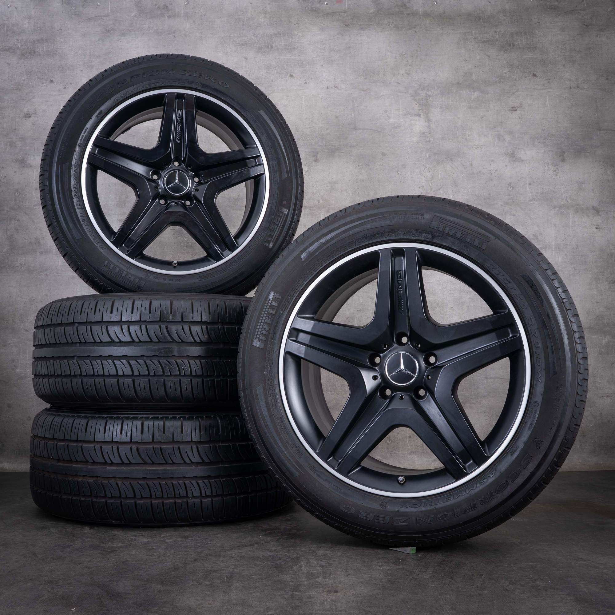 OEM Mercedes-Benz G-Class AMG 20inch rims W463 W465 G63 G65 summer wheels A4634012702 matte black diamond cut