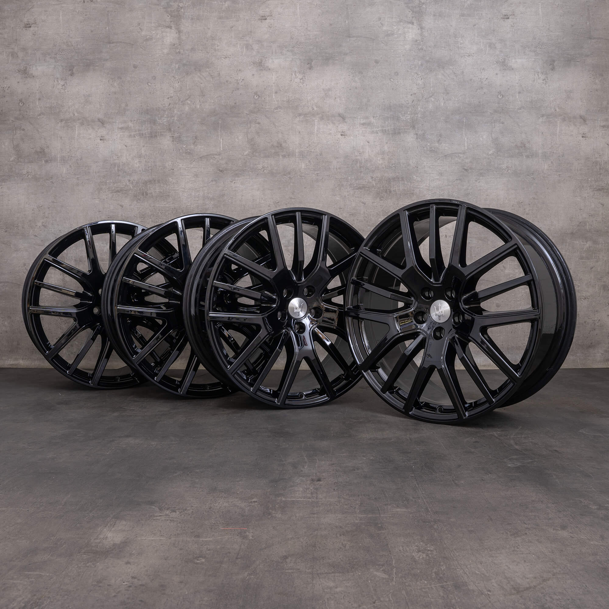 Originele Maserati Levante velgen 21 inch M161 670044700 670044711 zwart glanzend