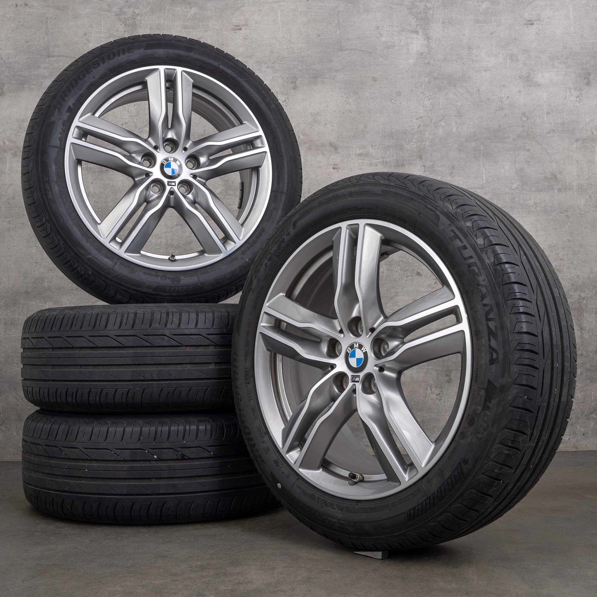 BMW 18 inch rims X1 F48 aluminum summer tires wheels 570 M