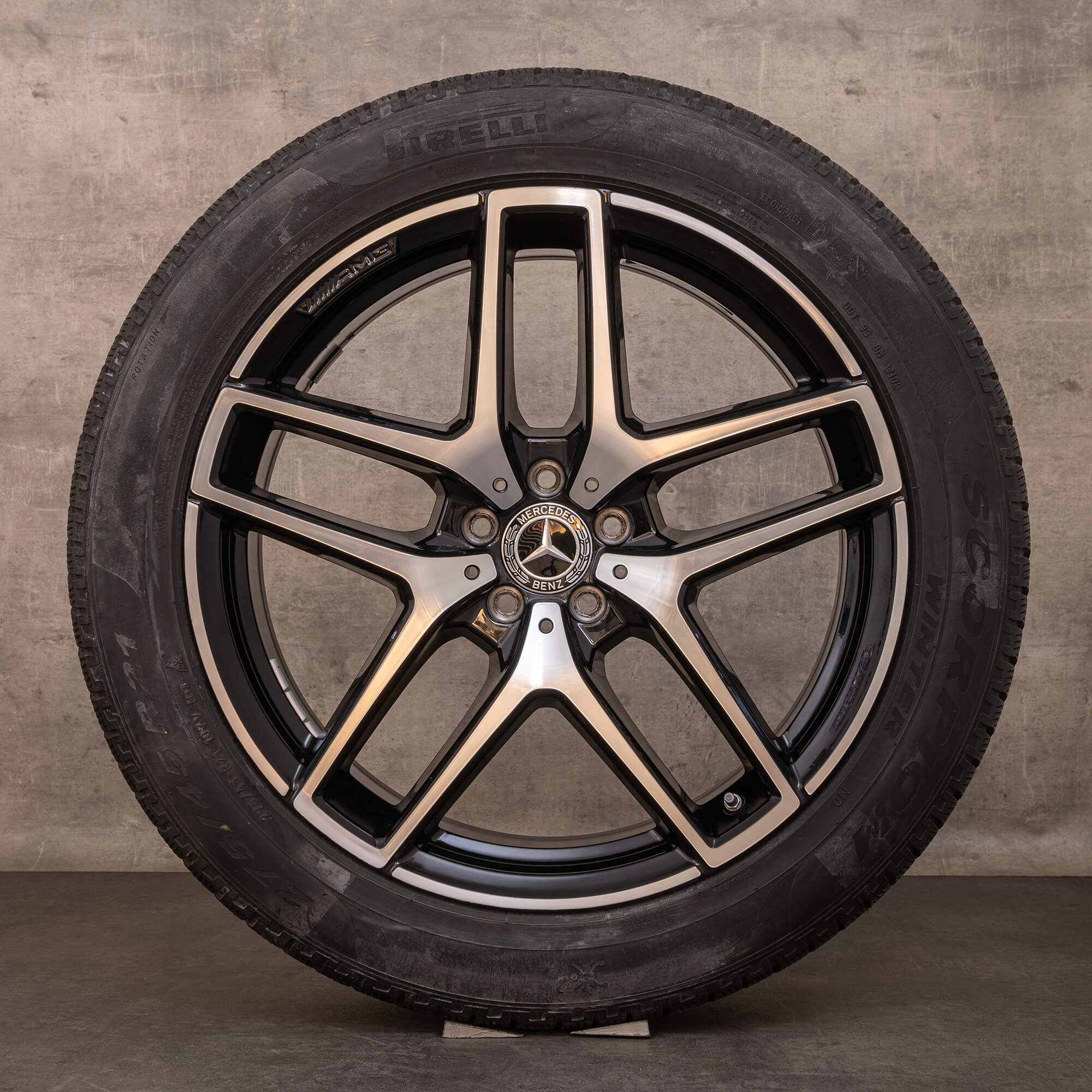 Oryginalne koła zimowe Mercedes Benz GLE & 43 63 S AMG 21 cali felgi C292 A2924012900 A2924011700 czarne polerowane