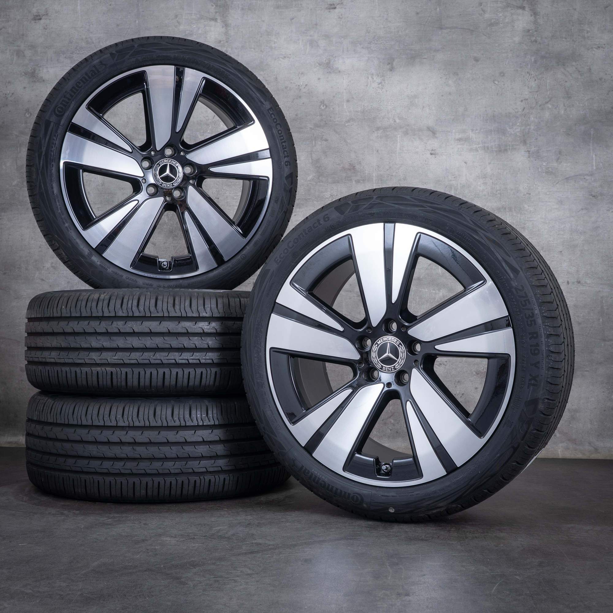 Alkuperäiset Mercedes Benz CLE vanteet 19 tuuman A236 C236 kesäpyörät A2364011400 A2364011500 musta kiillotettu