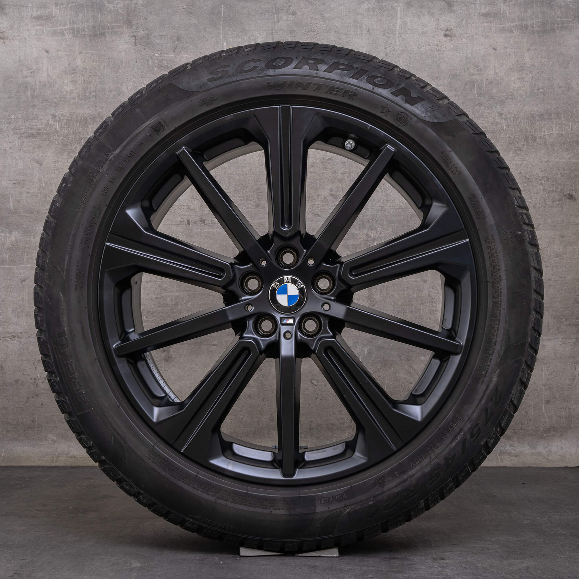 Original BMW X5 X6 Winterrder 20 pouces G05 G06 Jantes Styling 748 M 6883765 noir mat