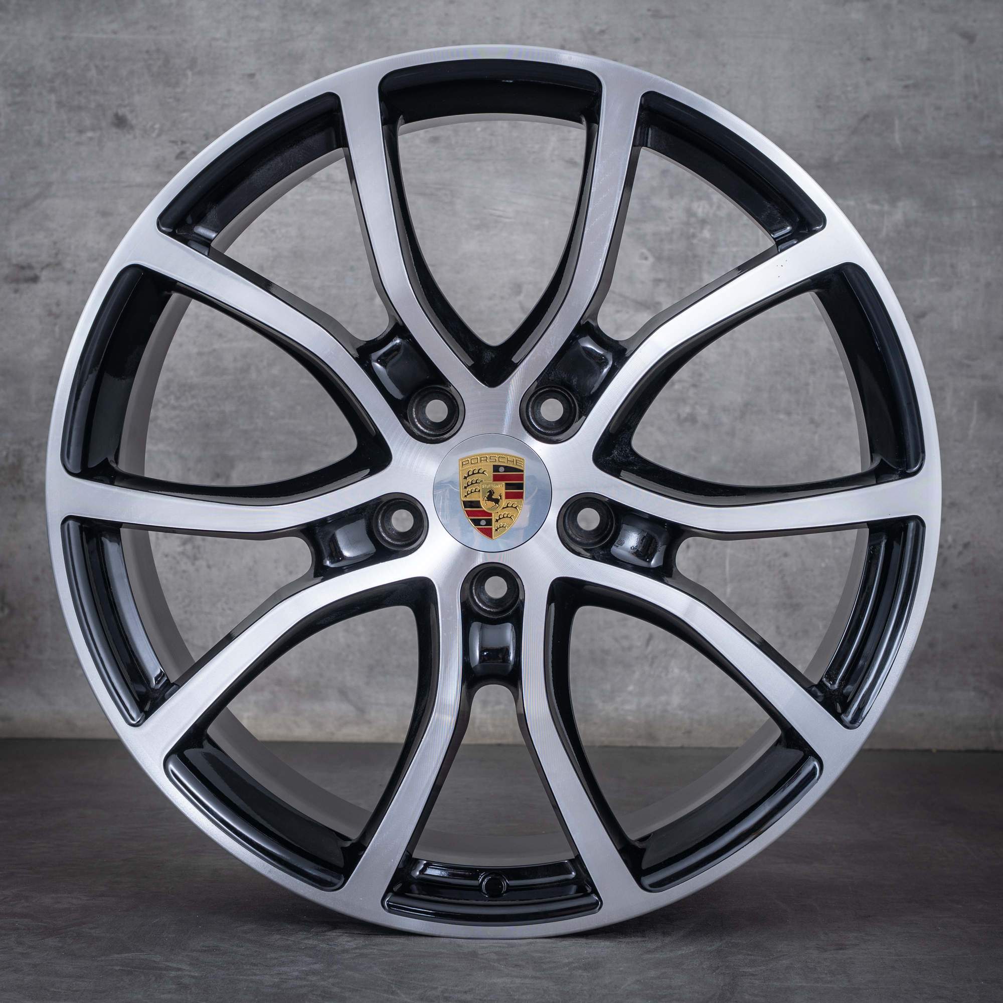 Oryginalne felgi Porsche Cayenne 21 cali 9YA I II 9Y0601025DB 9Y0601025DC Exclusive Design czarne Polerowane