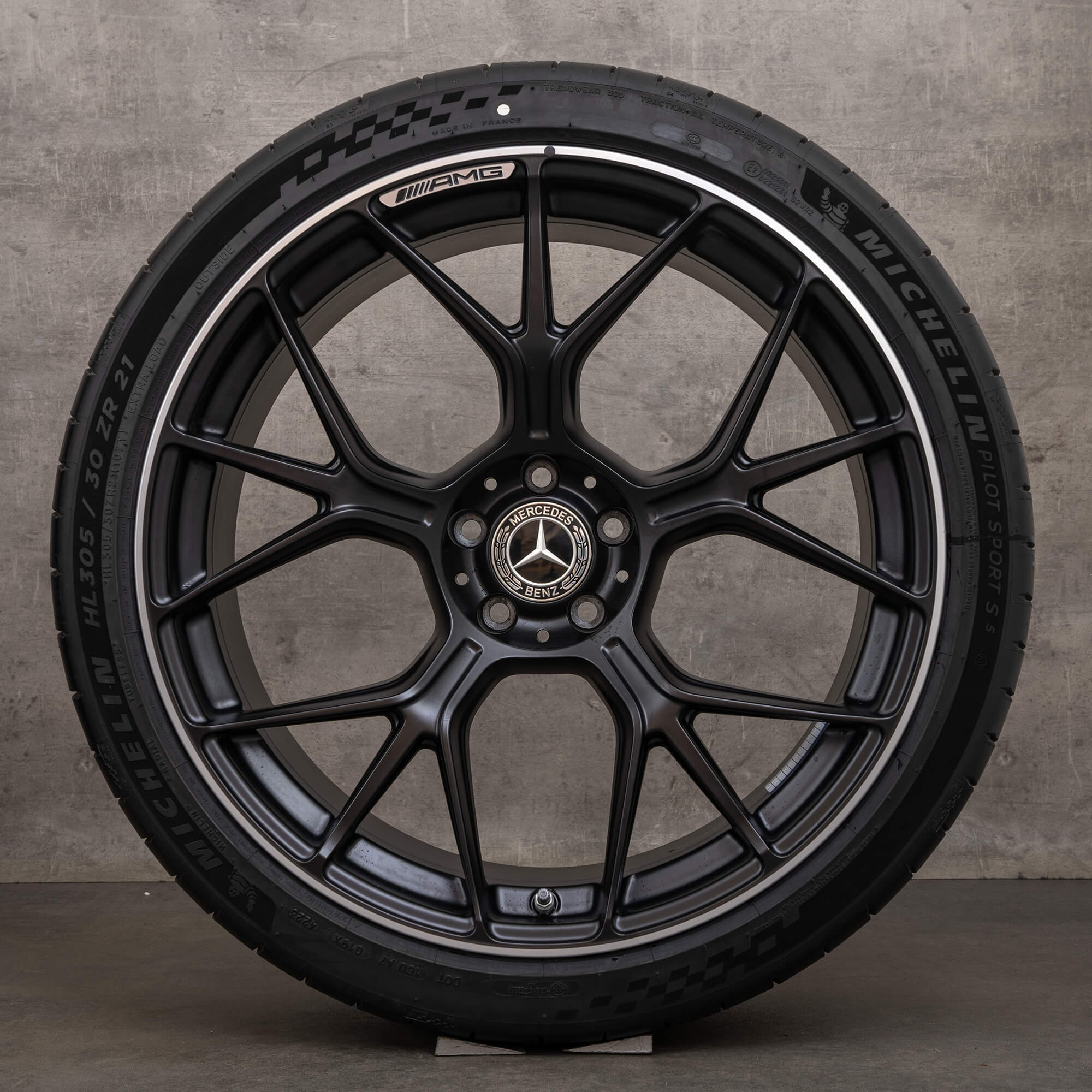 Original Mercedes Benz CLE 53 AMG 4Matic Felgen 20 Zoll C236 A236 Sommerräder A2364013100 A2364013200 schwarz matt glanzgedreht NEU