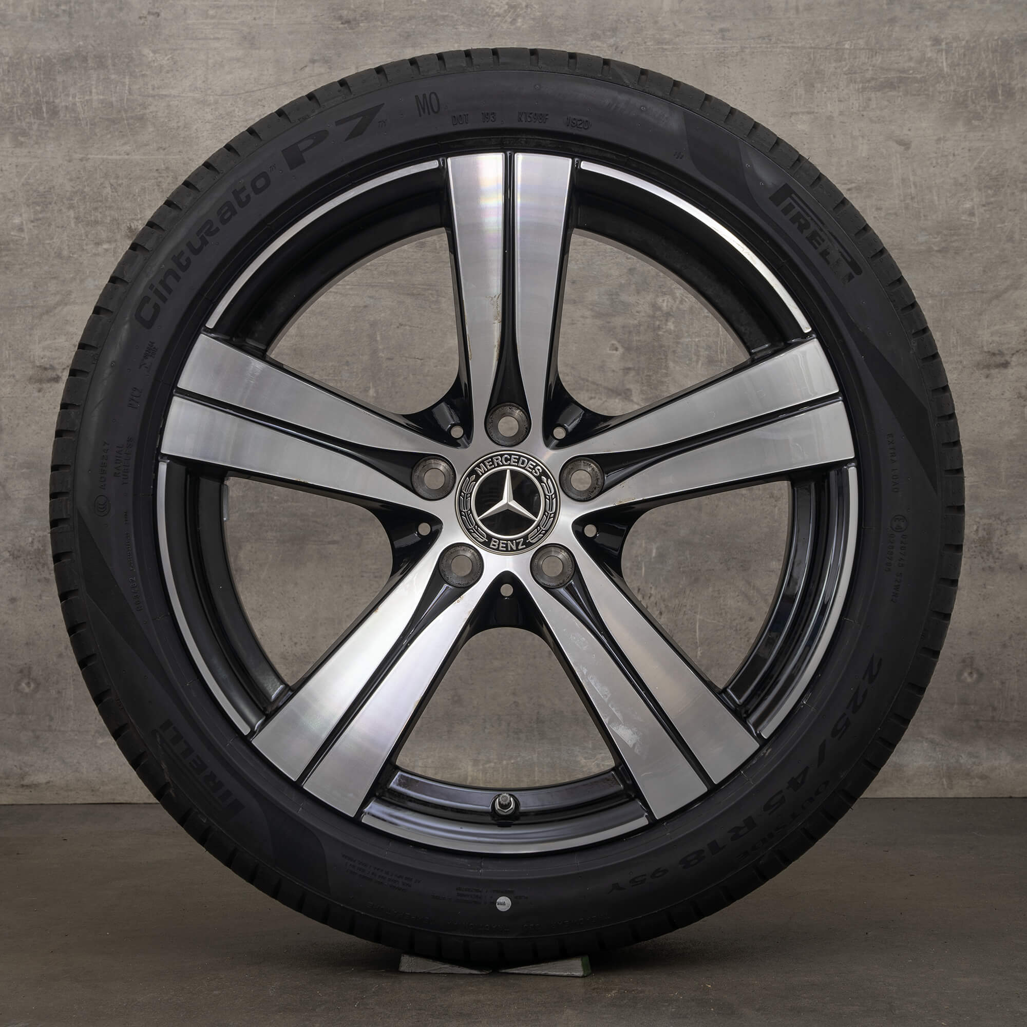 OEM Mercedes Benz C-Class rims 18 inch W206 S206 Sommerrder A2064014700 black glossy turned NEW