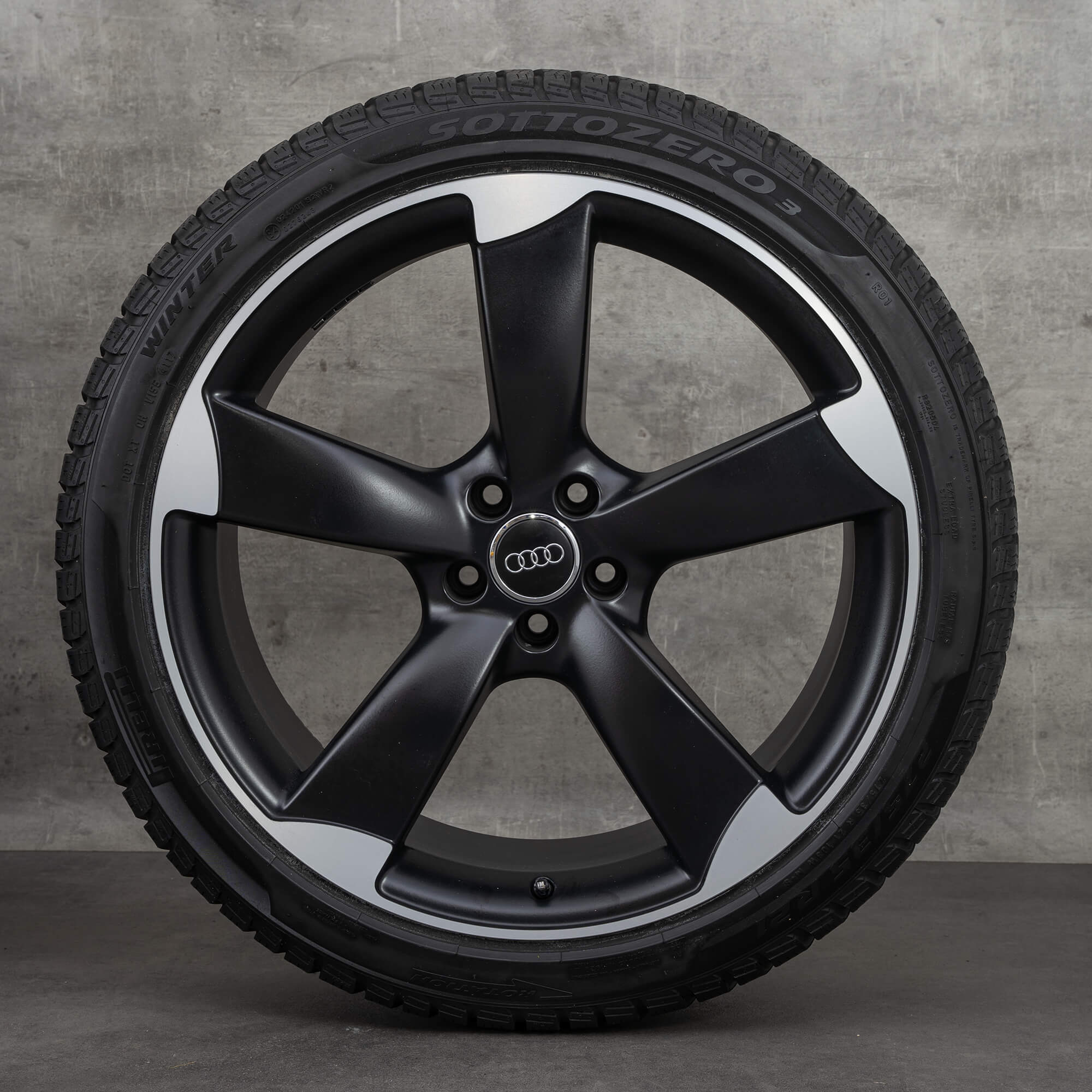 Alkuperäiset Audi A6 S6 vanteet 21 tuuman 4G C7 kesäpyörät 4H0601025BA Rotor Design musta matta kiillotettu