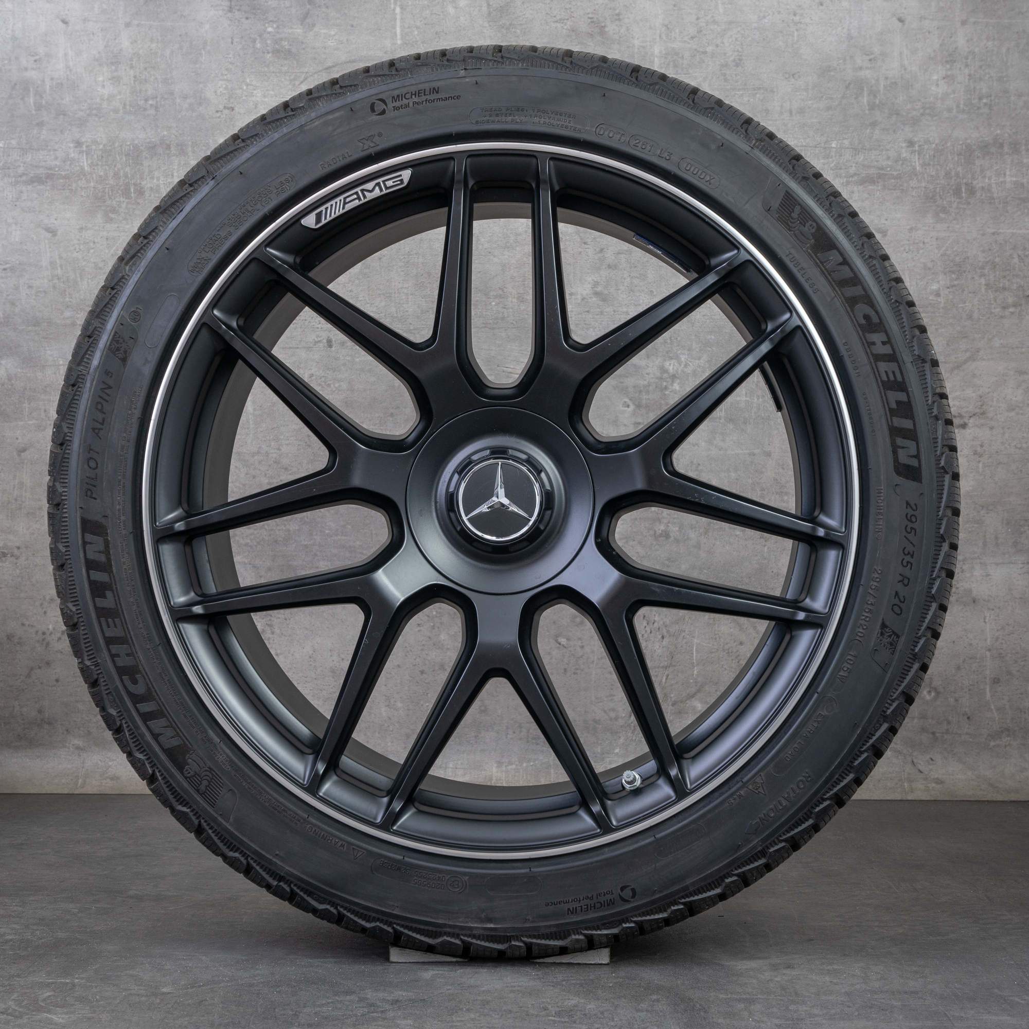 Oryginał Mercedes Benz Klasa E E63 & S AMG koła 20 cali W213 S213 letnie A2134013000 A2134013100 czarny matowy polerowane