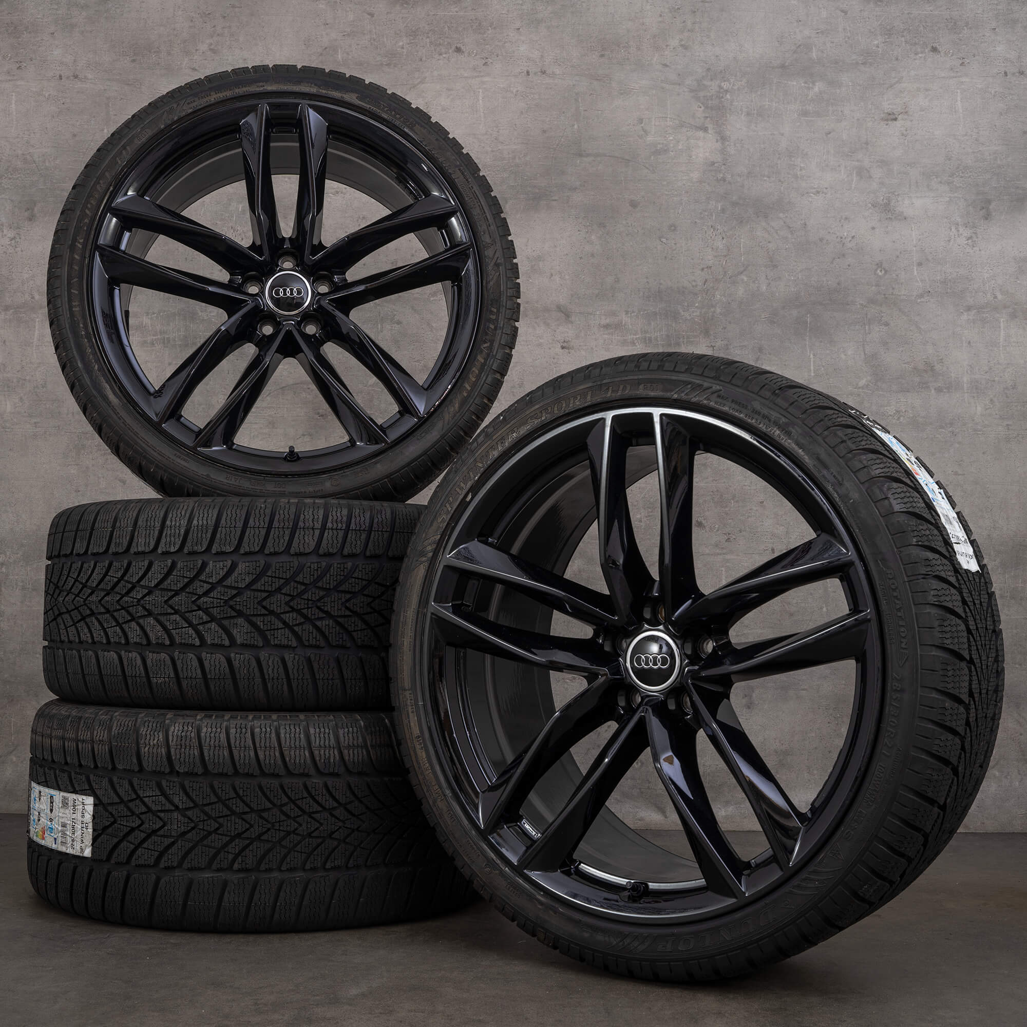 Original Audi RS6 Winterräder 21 Zoll 4G C7 RS Felgen 4G0601025CE schwarz glanz
