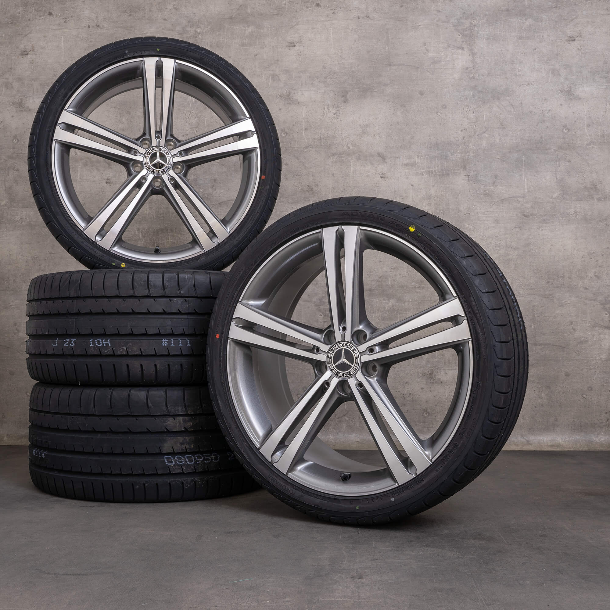 Originele Mercedes Benz CLS velgen 20 inch C257 Coupe Winterrder A2574010500 A2574010600 himalaya grijs glanzend gedraaid NIEUW