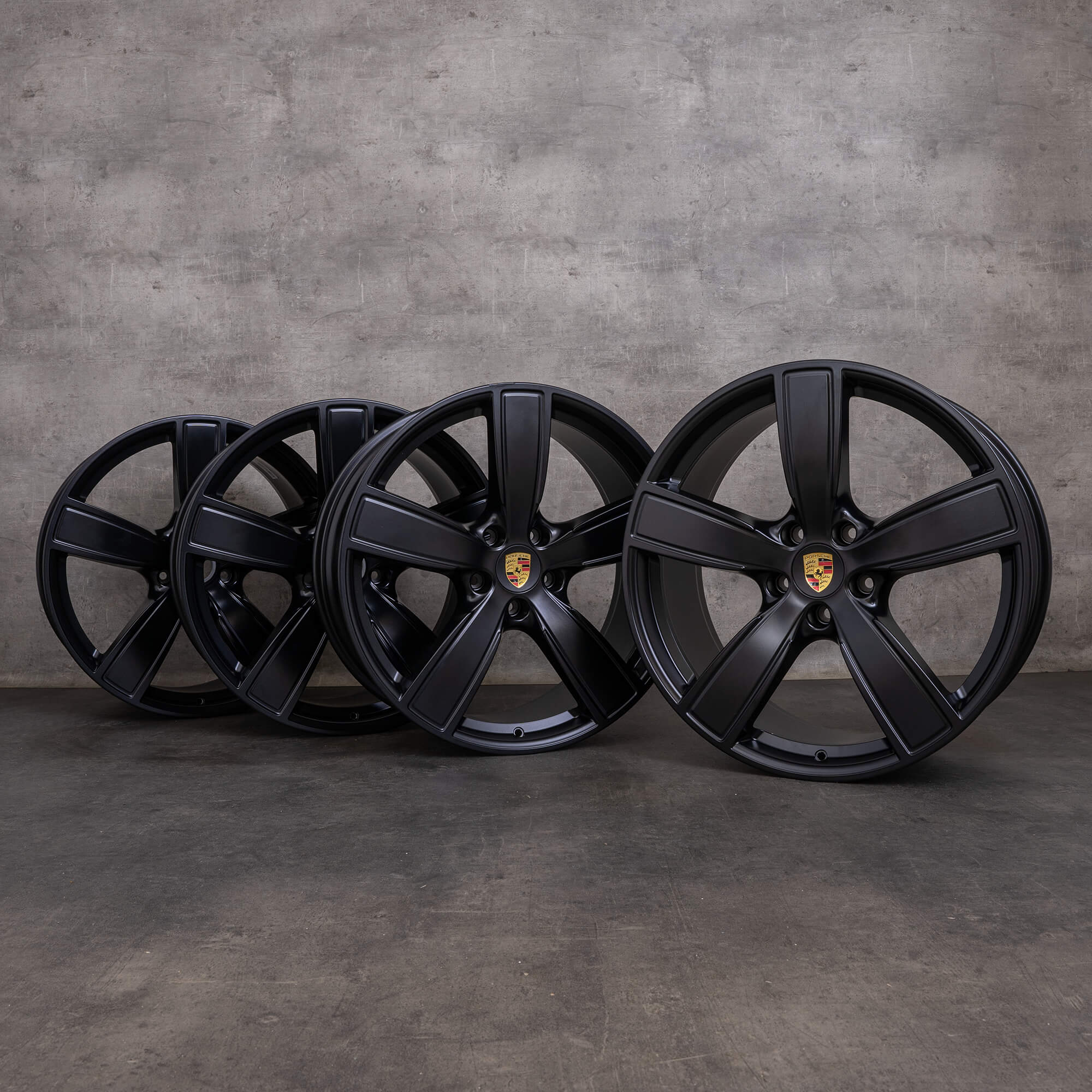 Jantes d'origine Porsche Cayenne 9YA 22 pouces 9Y3601025AP 9Y0601025T noir mat