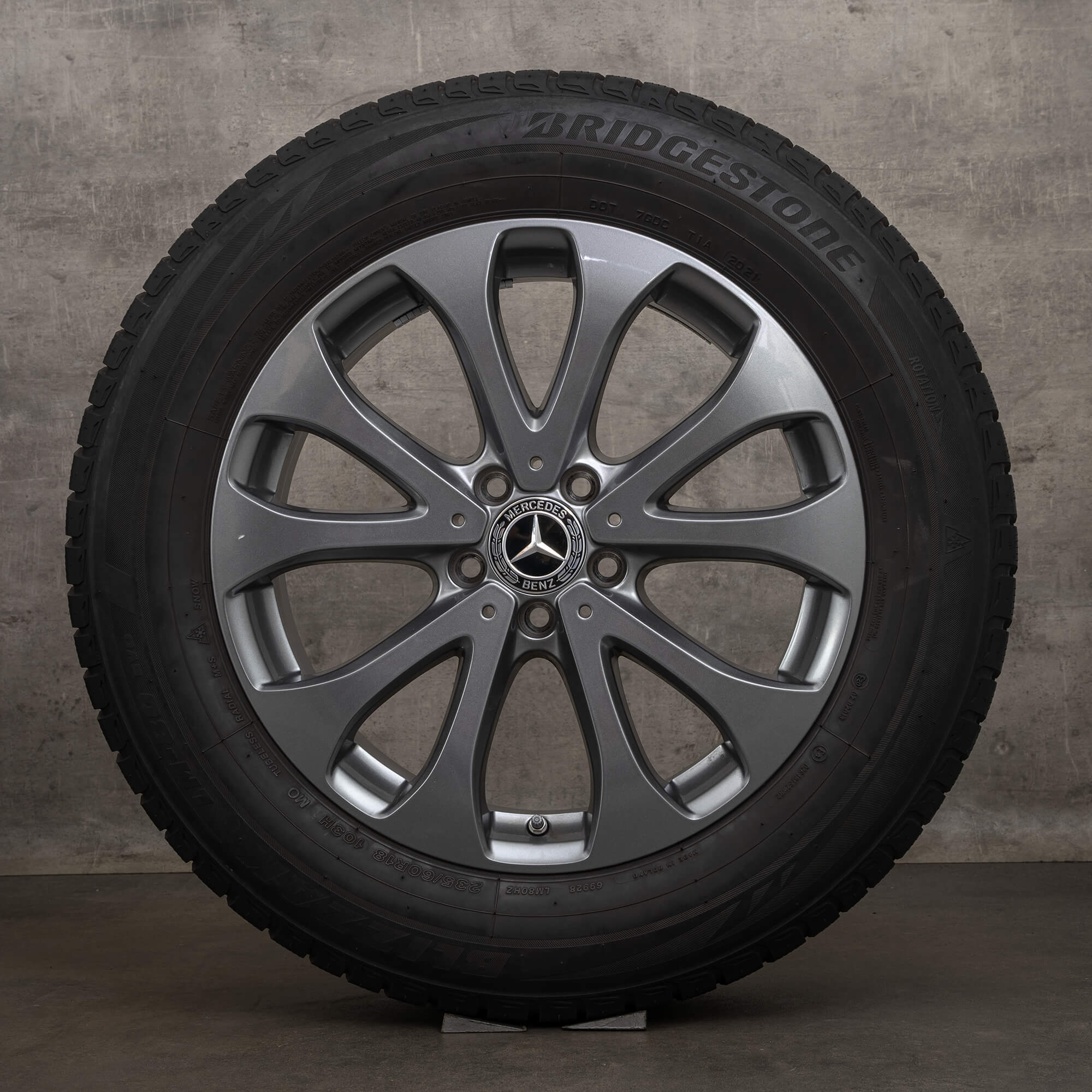 Originale Mercedes Benz GLC vinterhjul 18 tommer X253 C253 felger A2534011500 himalaya grå